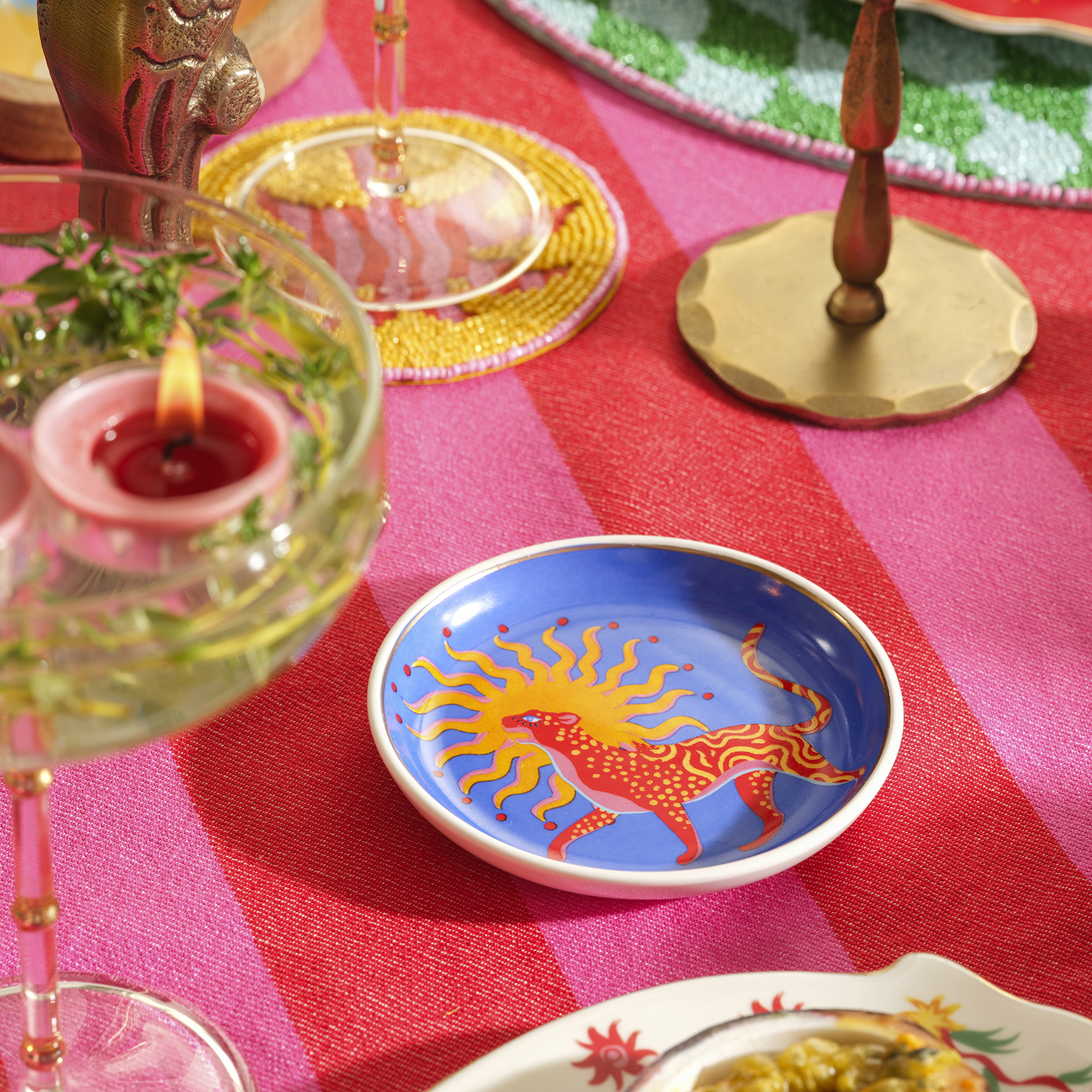 Luohu Porselen Tabak 10 Cm Mavi