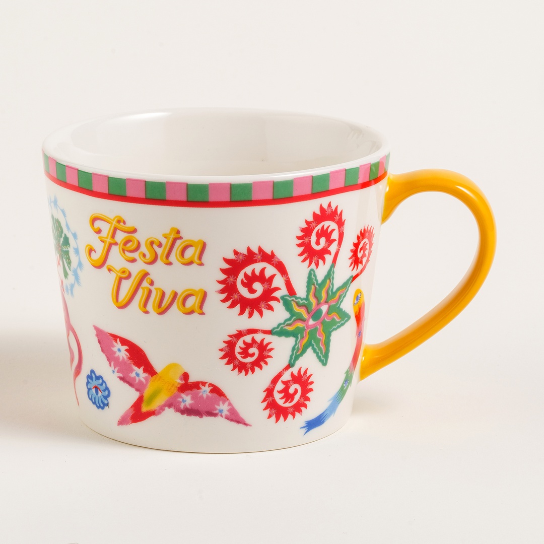 Luohu Porselen Kupa 360 Ml Beyaz