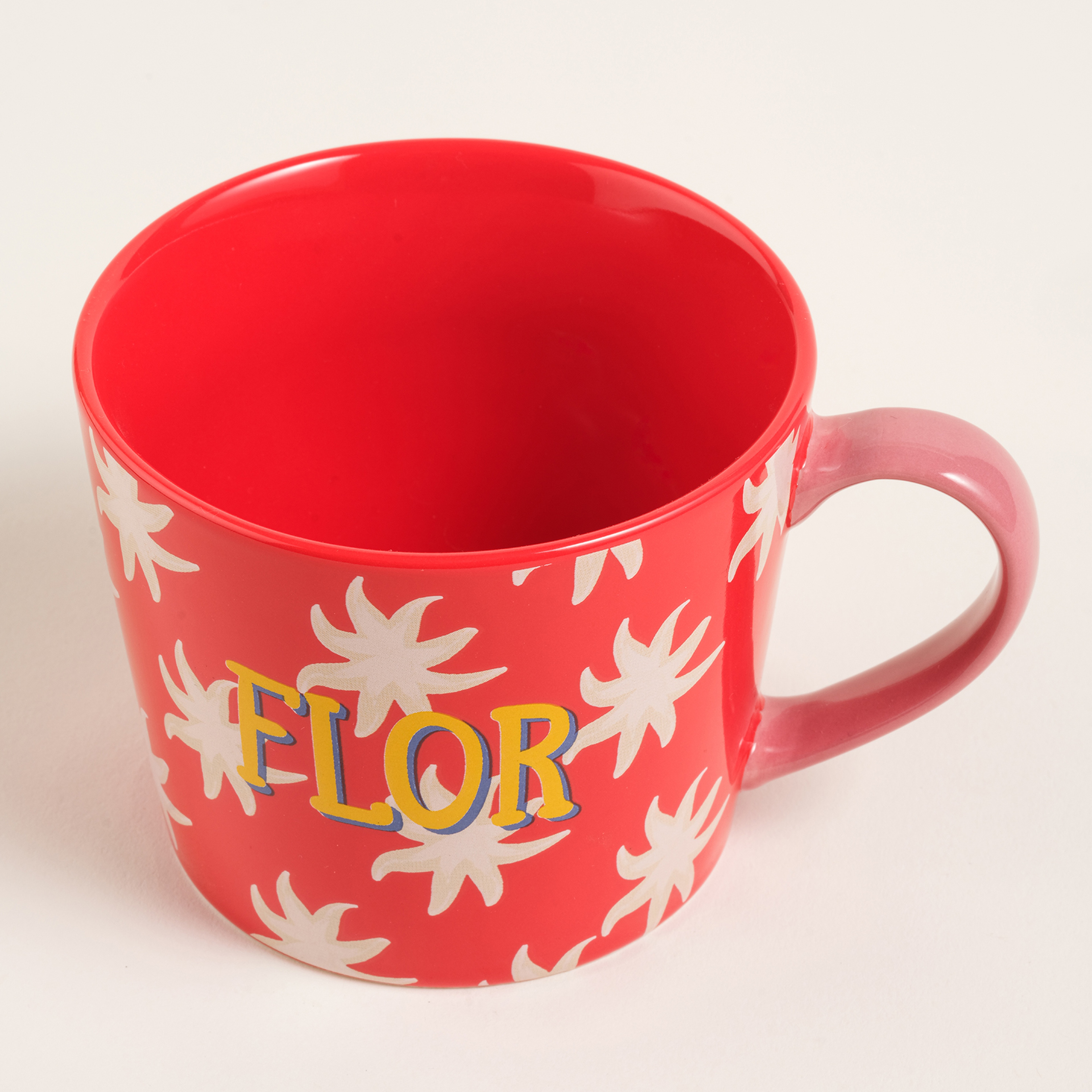 Luohu Porselen Kupa 360 Ml Kırmızı