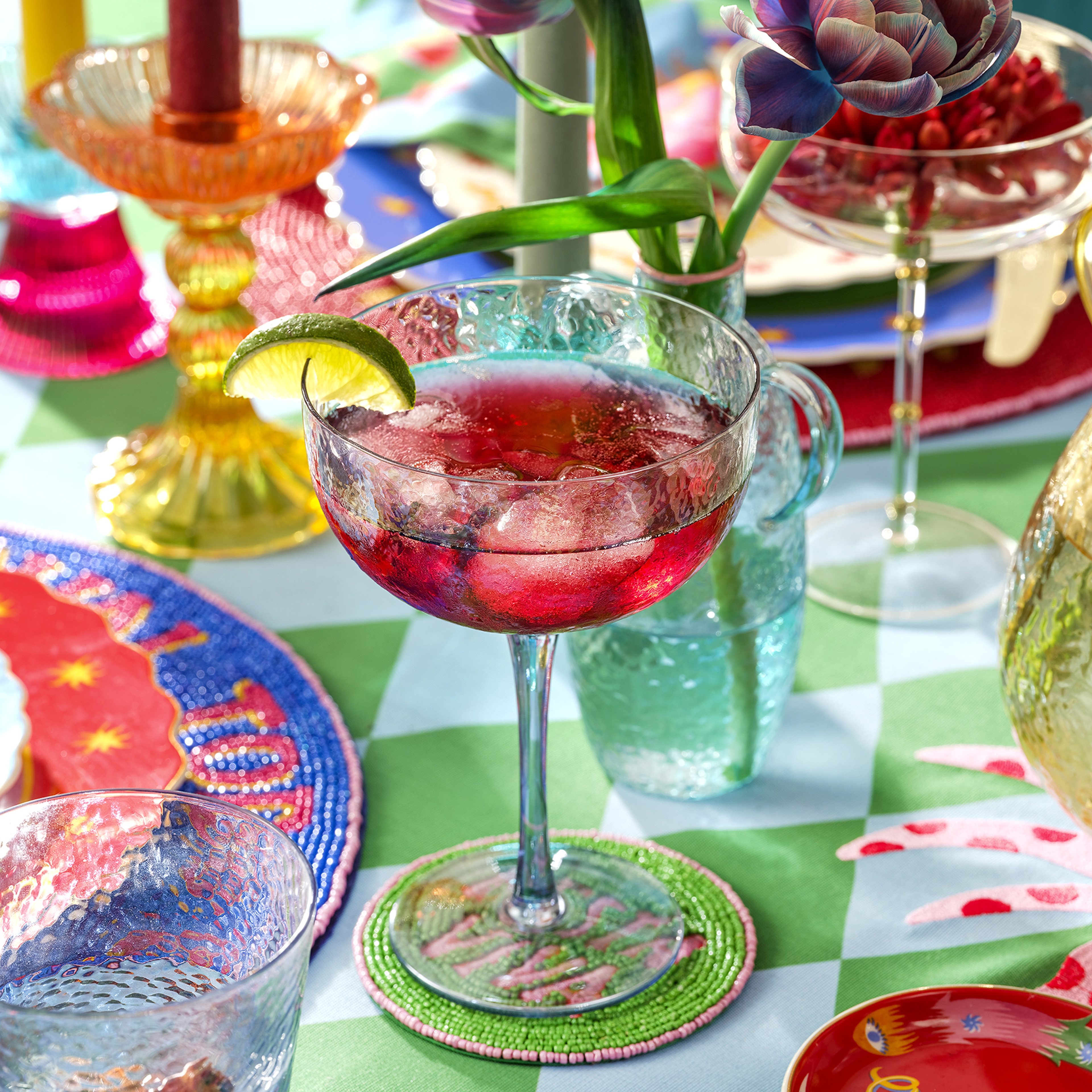 Loess Cam Kadeh 330 Ml Mavi