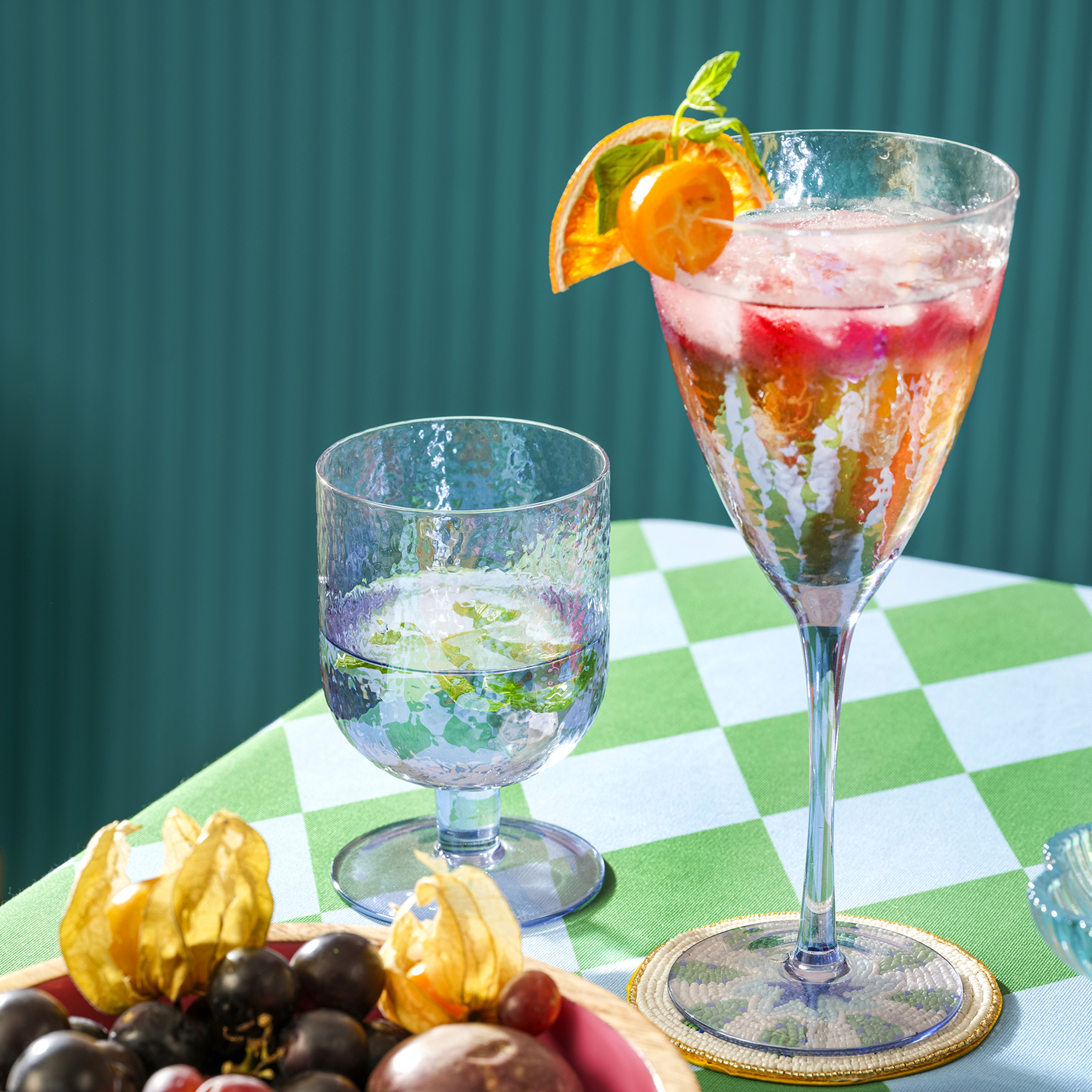 Loess Cam Meşrubat Bardağı 385 Ml Mavi