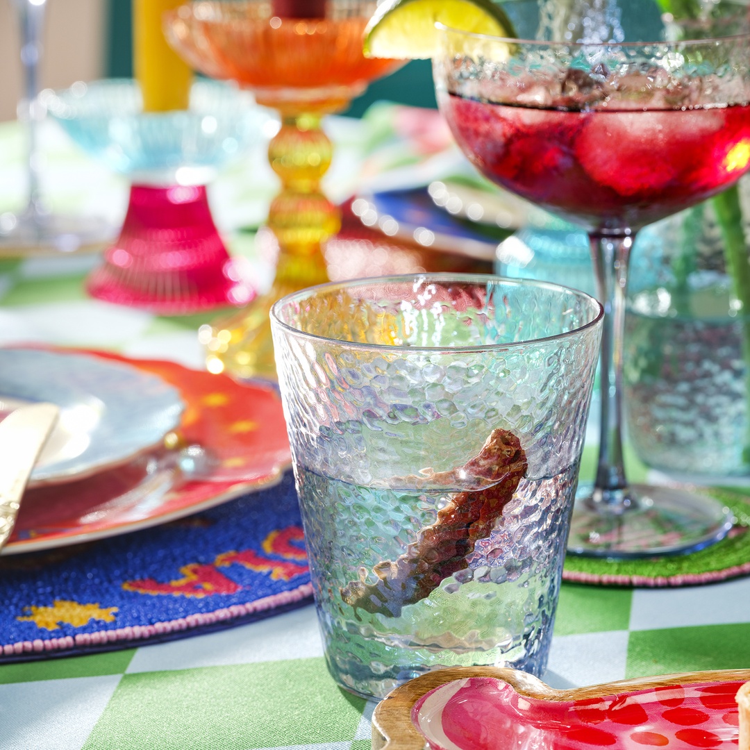 Loess Cam Su Bardağı 300 Ml Mavi