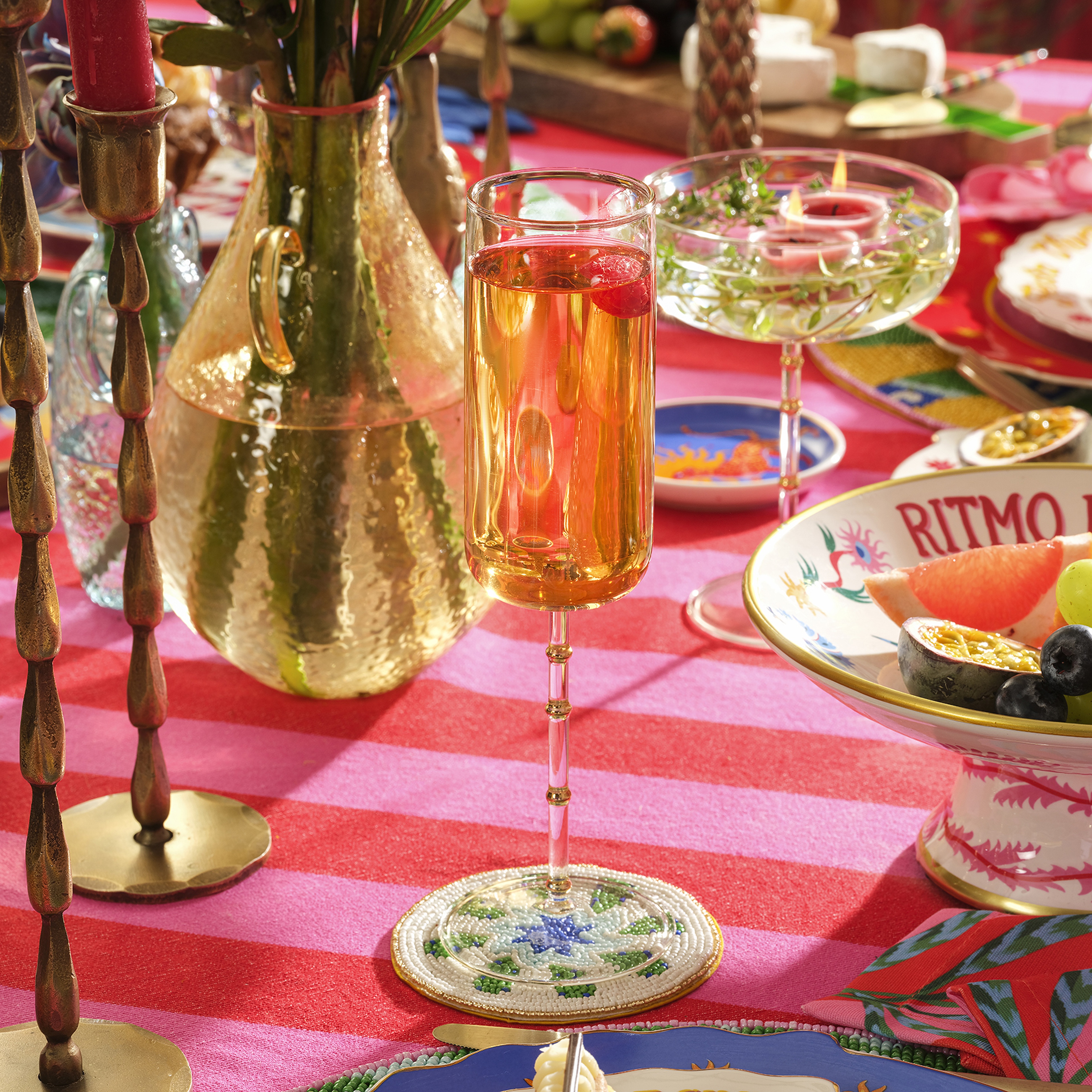 Loess Borosilikat Cam Kadeh 240 Ml Şeffaf - Altın