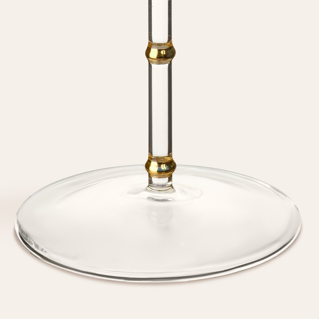 Loess Borosilikat Cam Kadeh 240 Ml Şeffaf - Altın