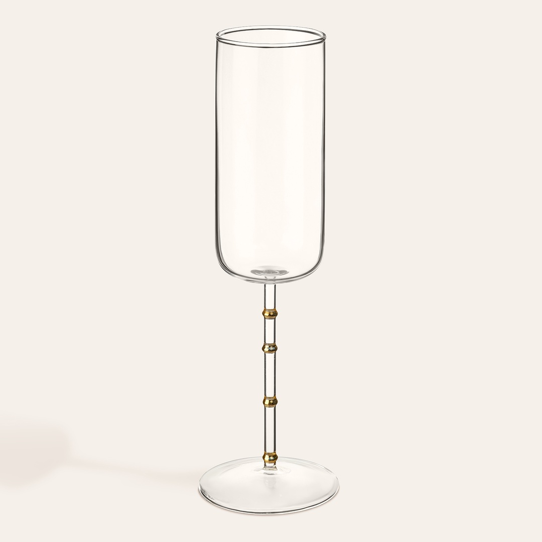 Loess Borosilikat Cam Kadeh 240 Ml Şeffaf - Altın