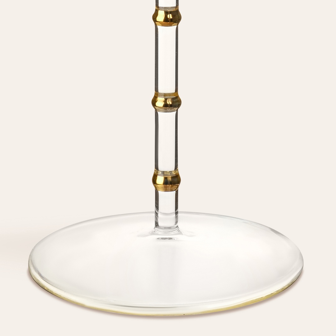 Loess Borosilikat Cam Kadeh 420 Ml Şeffaf - Altın