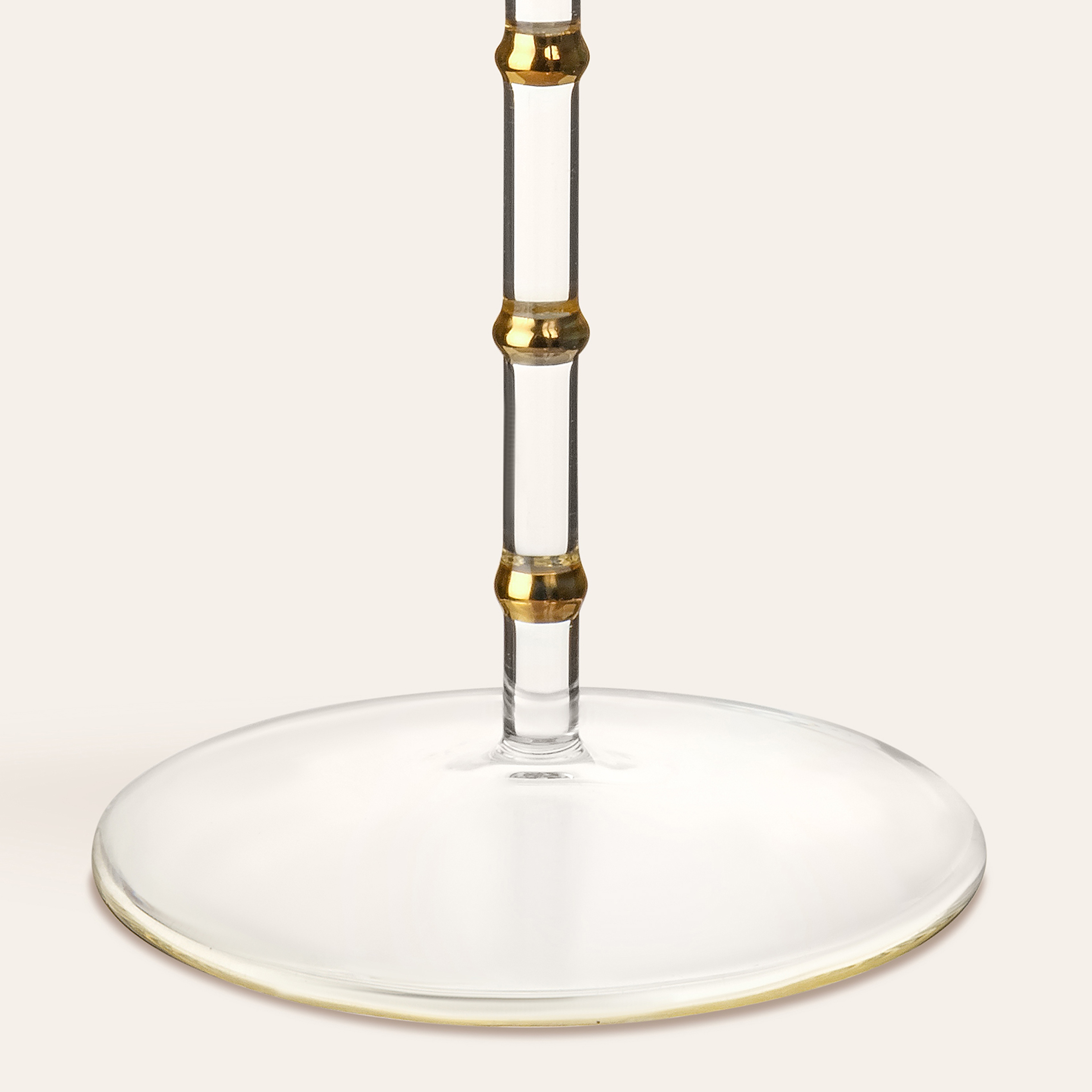 Loess Borosilikat Cam Kadeh 420 Ml Şeffaf - Altın