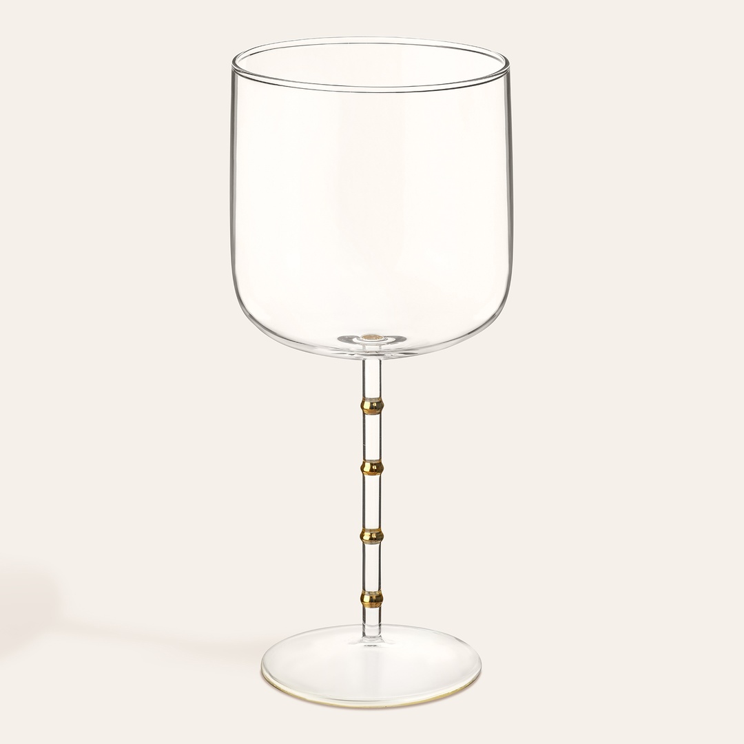 Loess Borosilikat Cam Kadeh 420 Ml Şeffaf - Altın