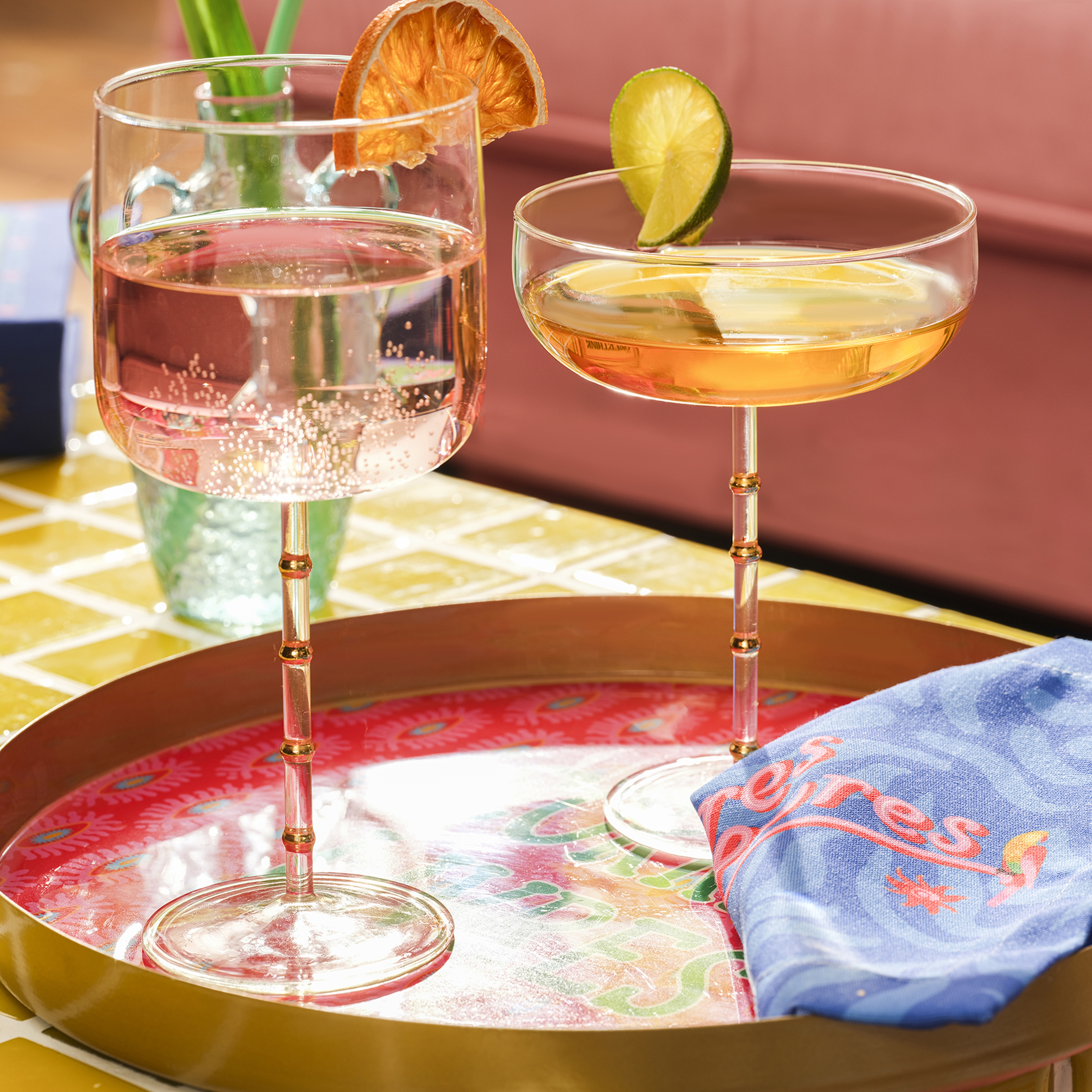 Loess Borosilikat Cam Kadeh 280 Ml Şeffaf - Altın