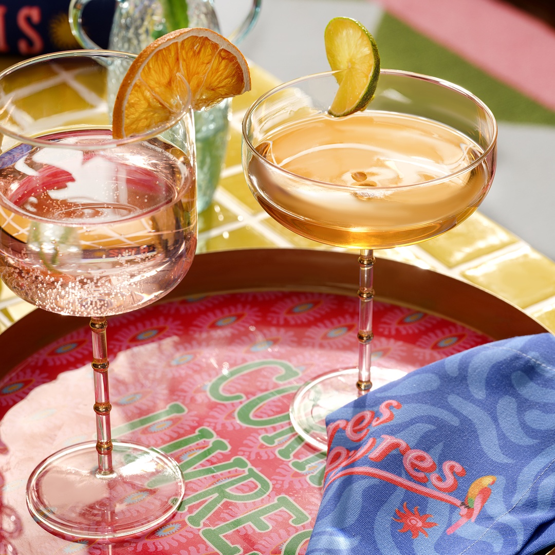 Loess Borosilikat Cam Kadeh 280 Ml Şeffaf - Altın