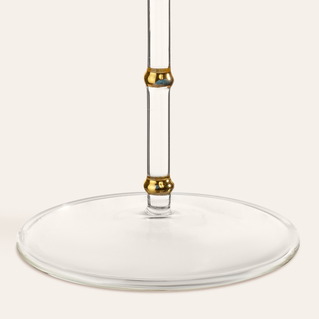 Loess Borosilikat Cam Kadeh 280 Ml Şeffaf - Altın