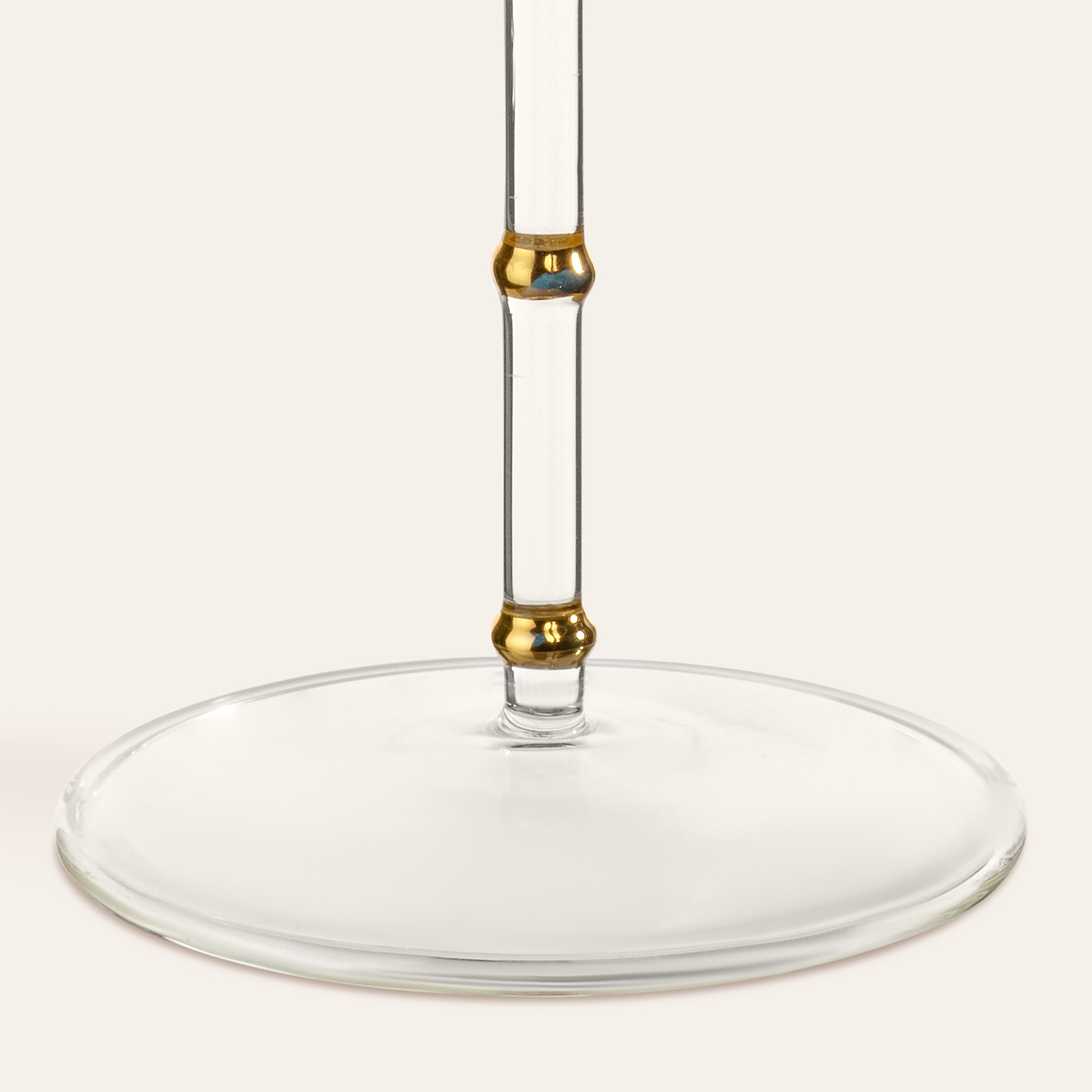 Loess Borosilikat Cam Kadeh 280 Ml Şeffaf - Altın