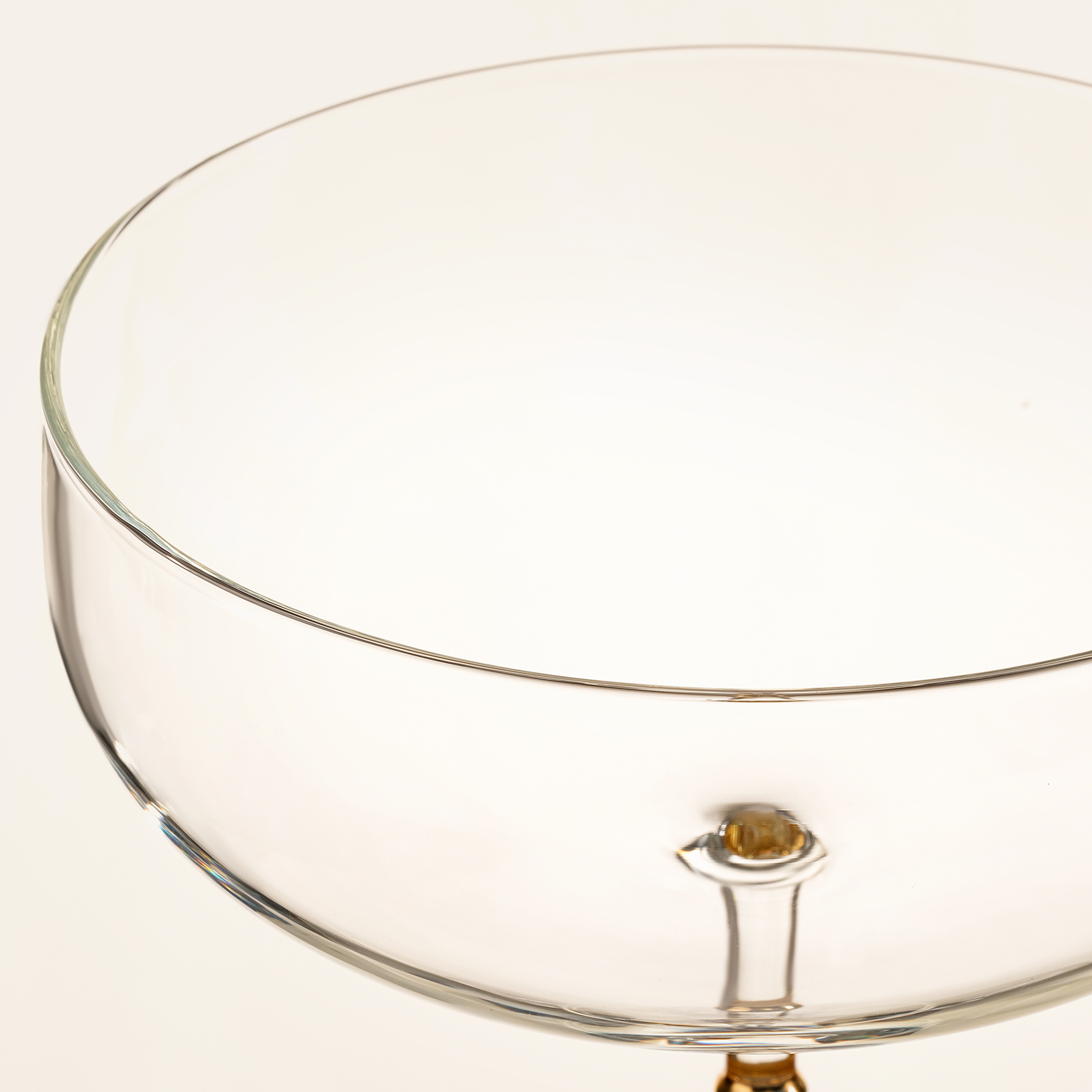 Loess Borosilikat Cam Kadeh 280 Ml Şeffaf - Altın