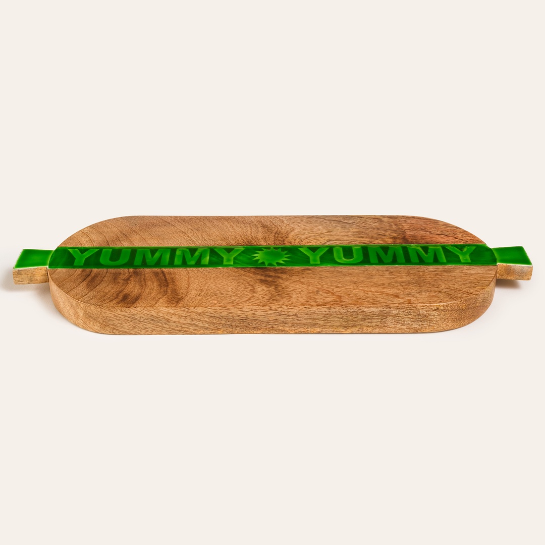 Lakrı Mango Ağacı Sunum Tahtası 36 Cm