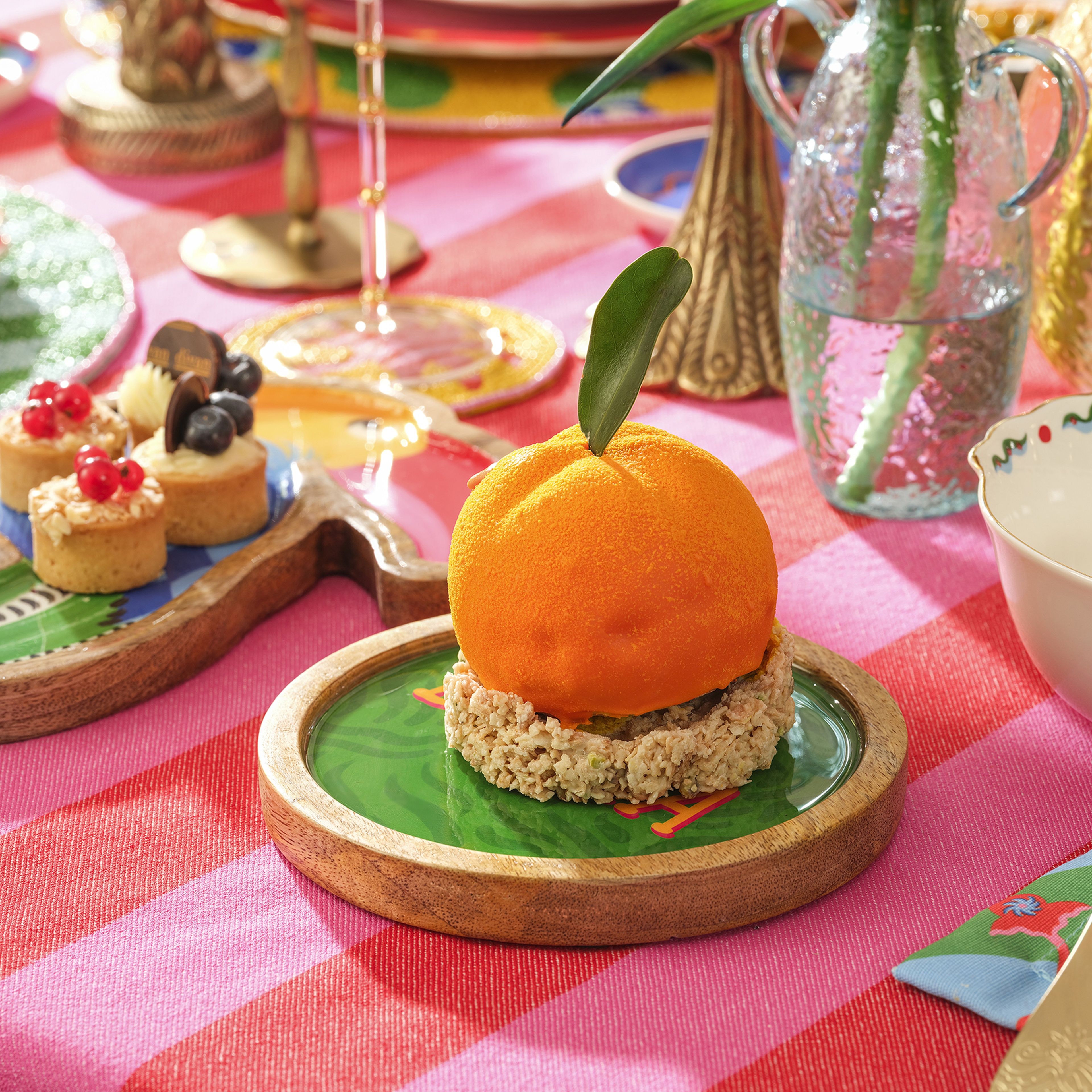 Lakrı Mango Ağacı Sunum Tahtası 15 Cm