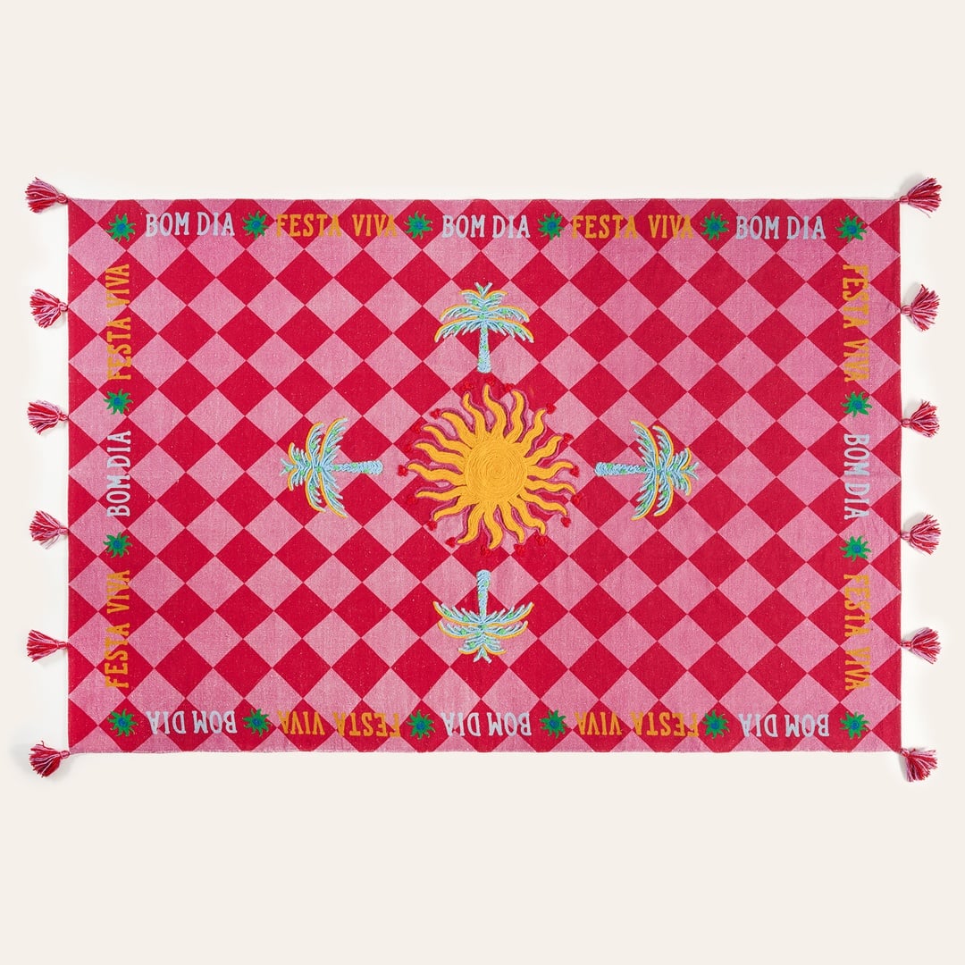 Rajna Kırmızı Pamuk Kilim 80x150 Cm