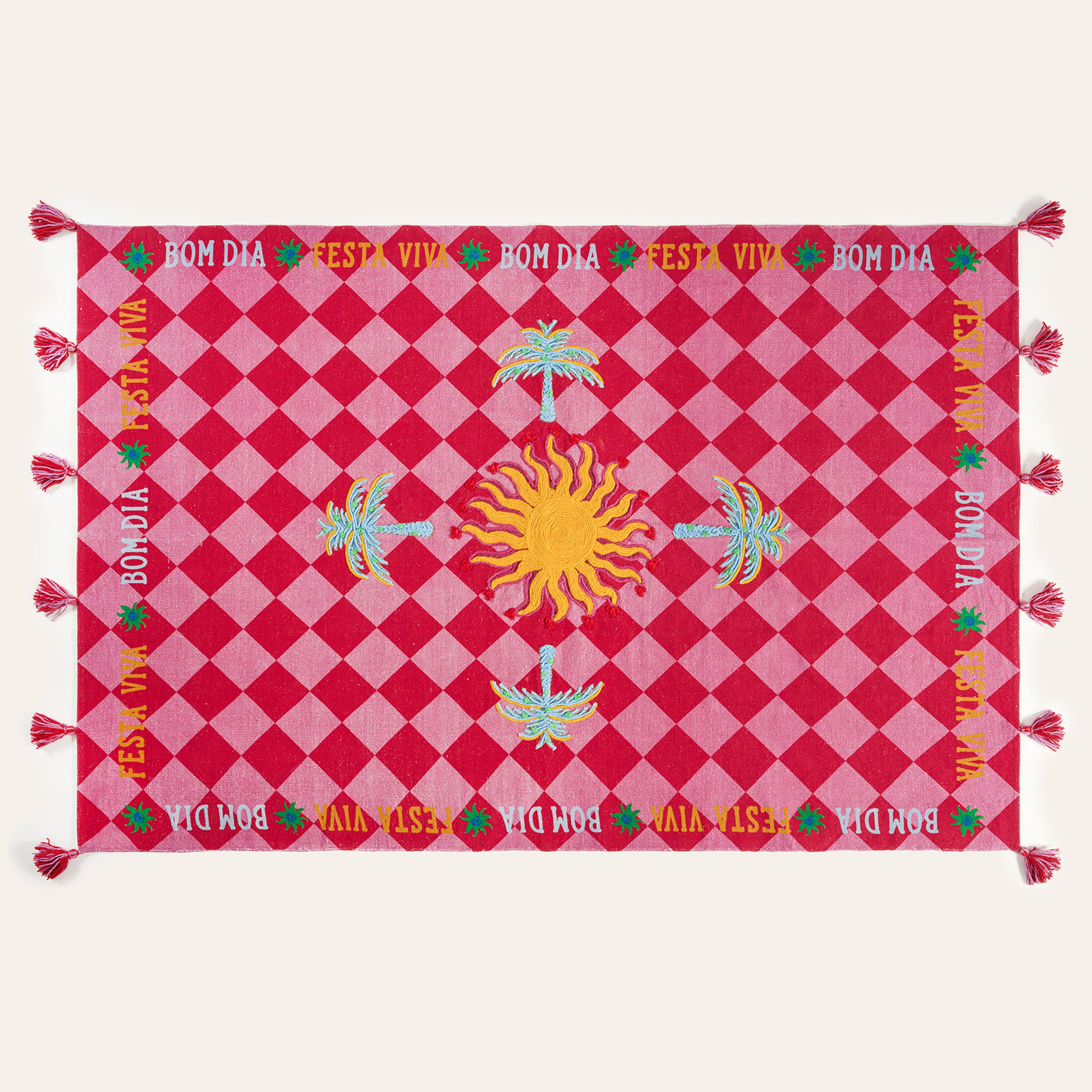 Rajna Kırmızı Pamuk Kilim 120x180 Cm