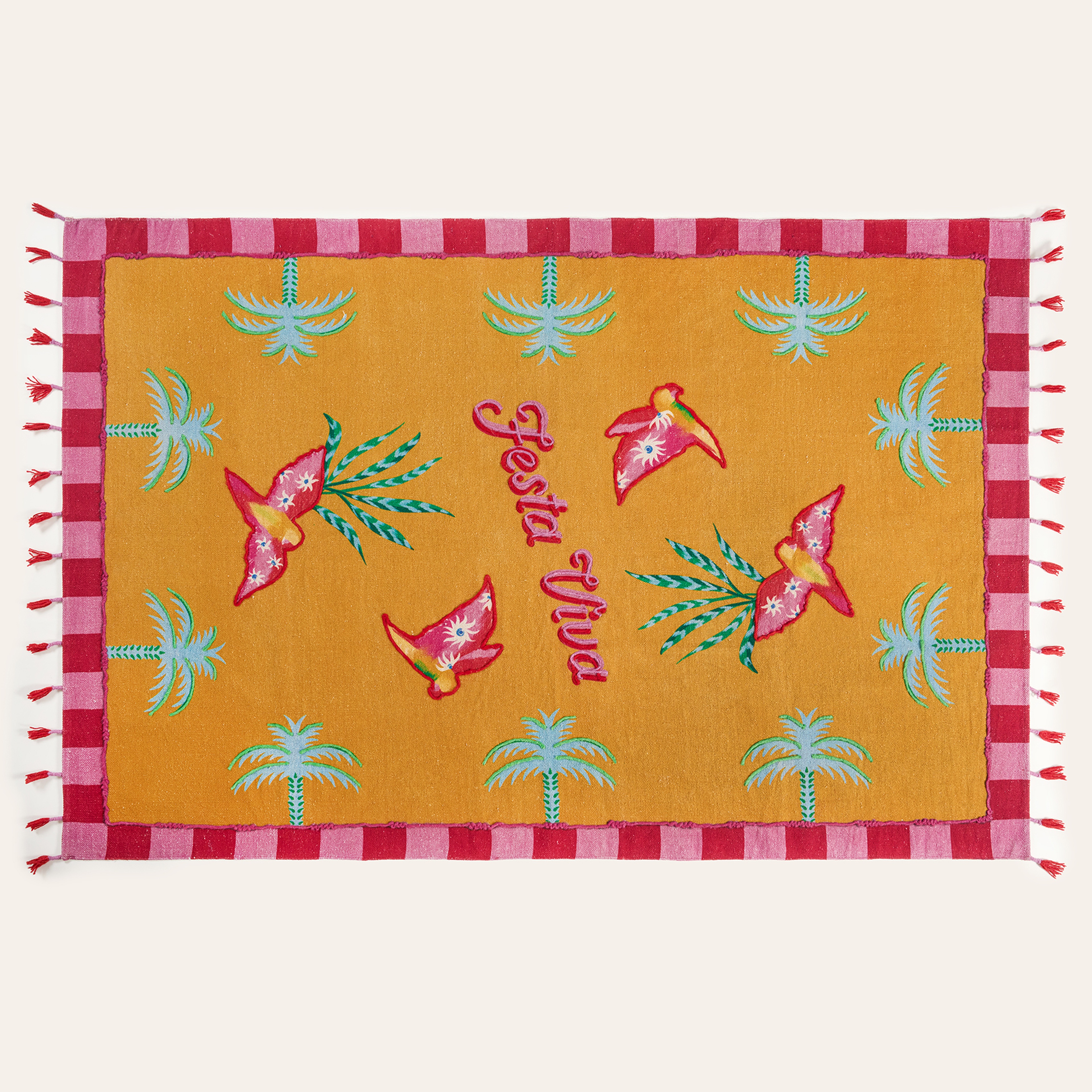 Rajna Sarı Pamuk Kilim 80x150 Cm