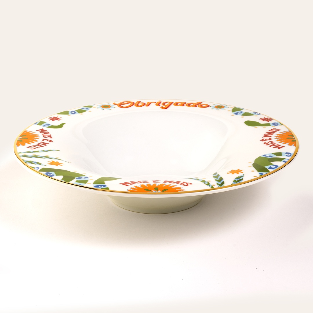 Lublın Porselen Makarna Tabağı 30 Cm Yeşil