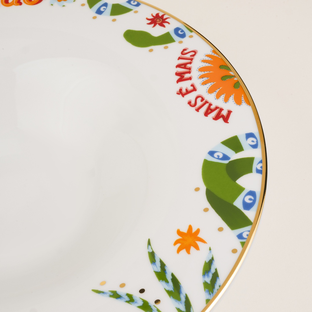 Lublın Porselen Makarna Tabağı 30 Cm Yeşil