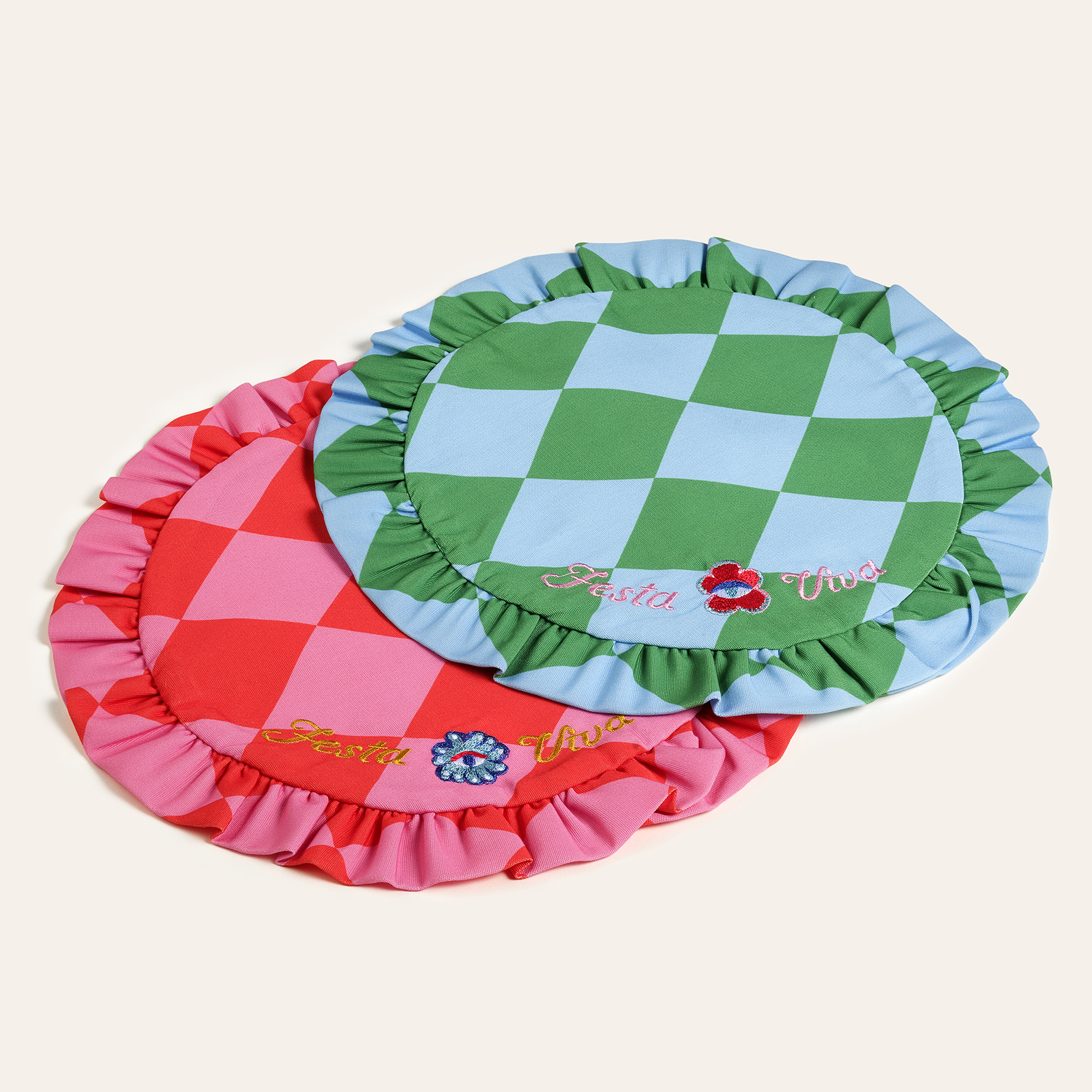 Prusa Dijital Baskılı Nakışlı Pes Amerikan Servis 45 Cm Pembe - Kırmızı