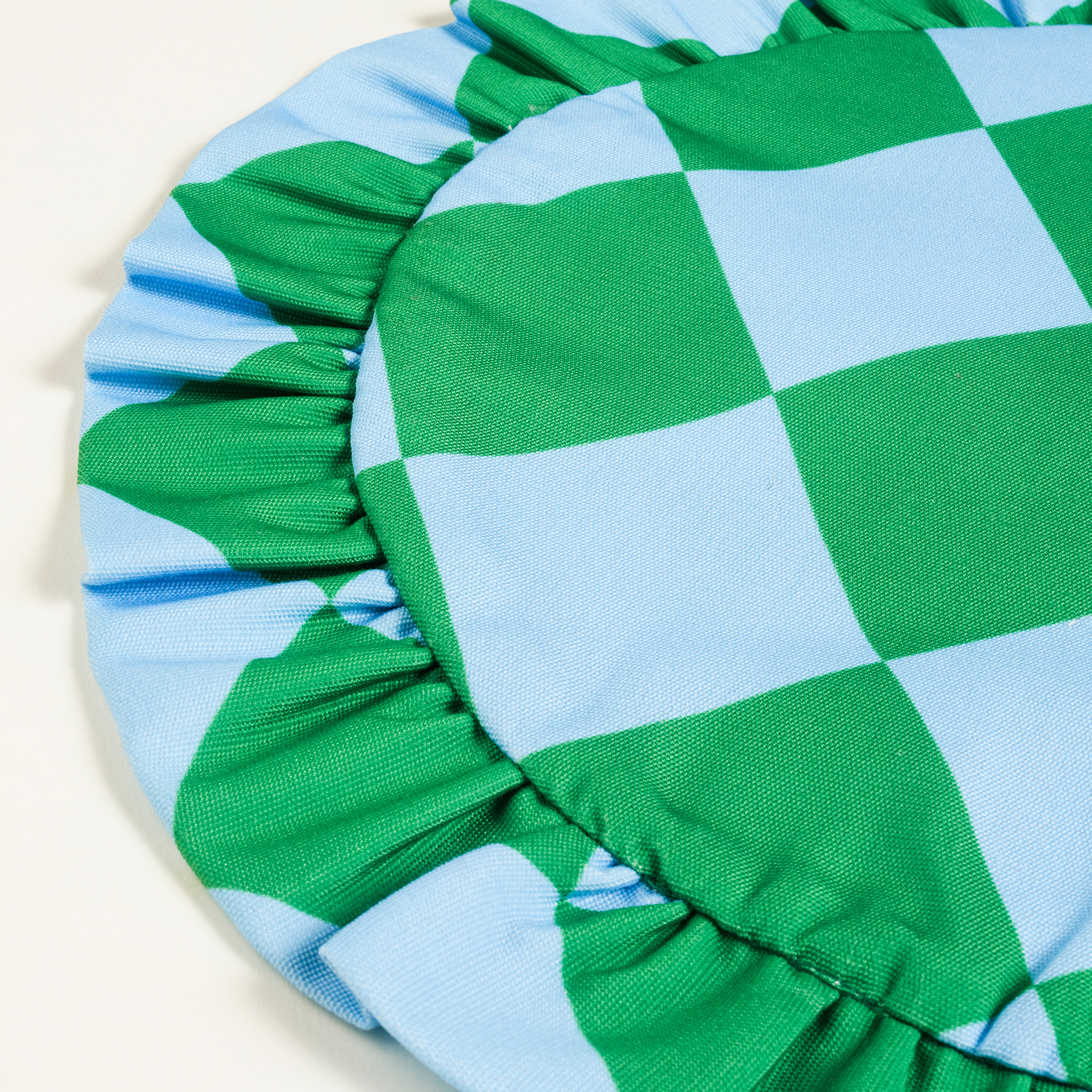 Prusa Dijital Baskılı Nakışlı Pes Amerikan Servis 45 Cm Yeşil - Mavi