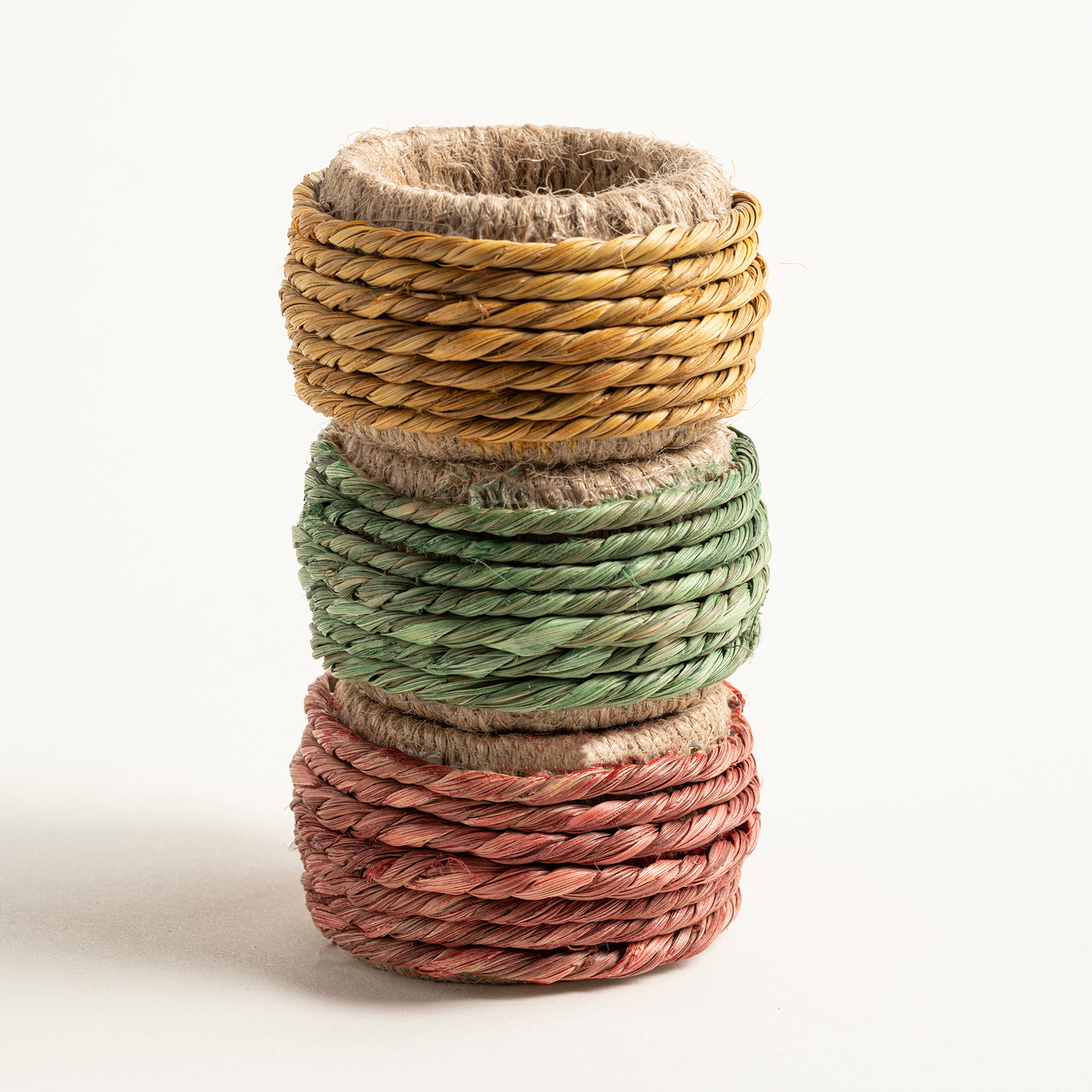 Khanpur Sarı Deniz Çayırı - Jüt Peçete Halkası 5 Cm