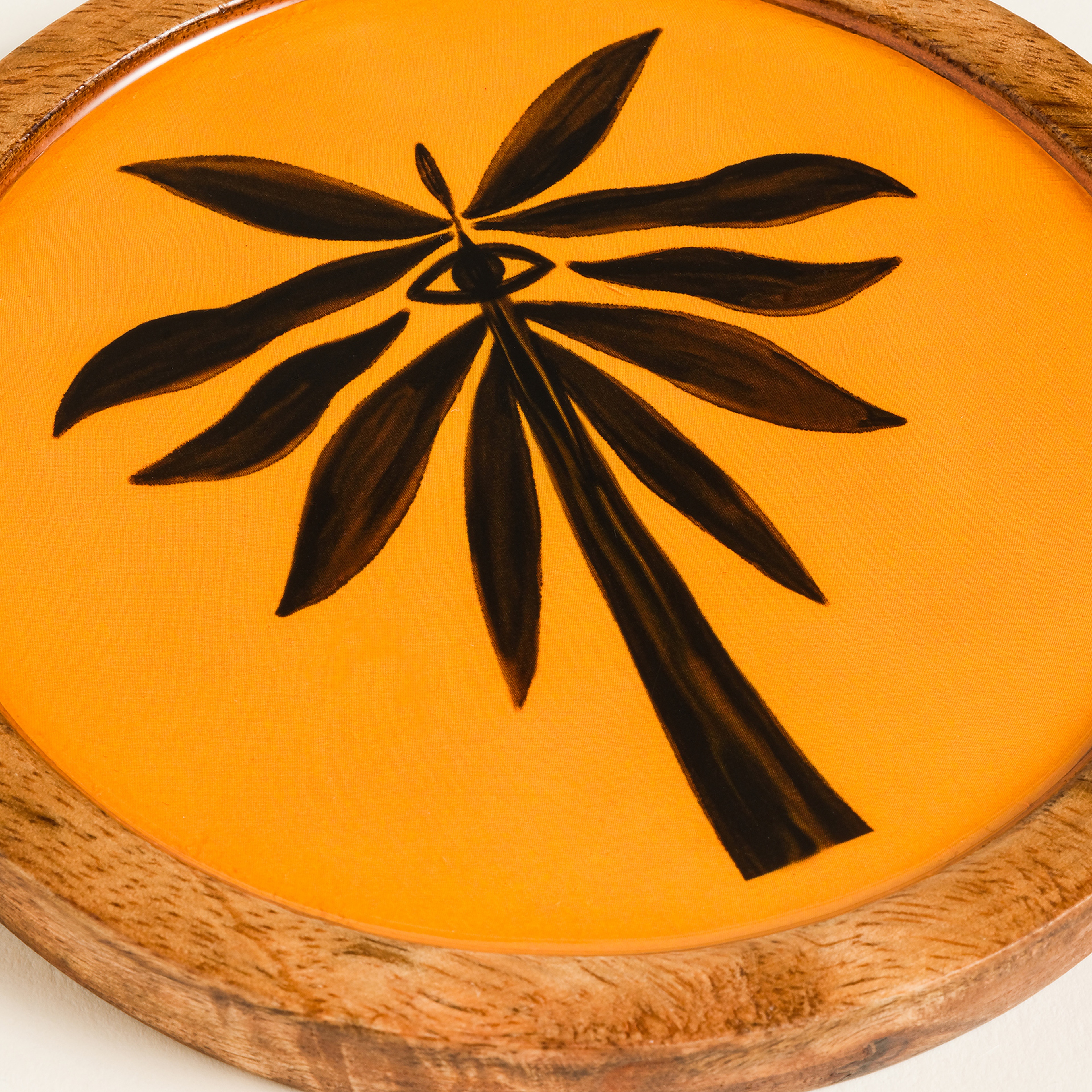 Lakrı Siyah Mango Ağacı Bardak Altlığı 12x12 Cm