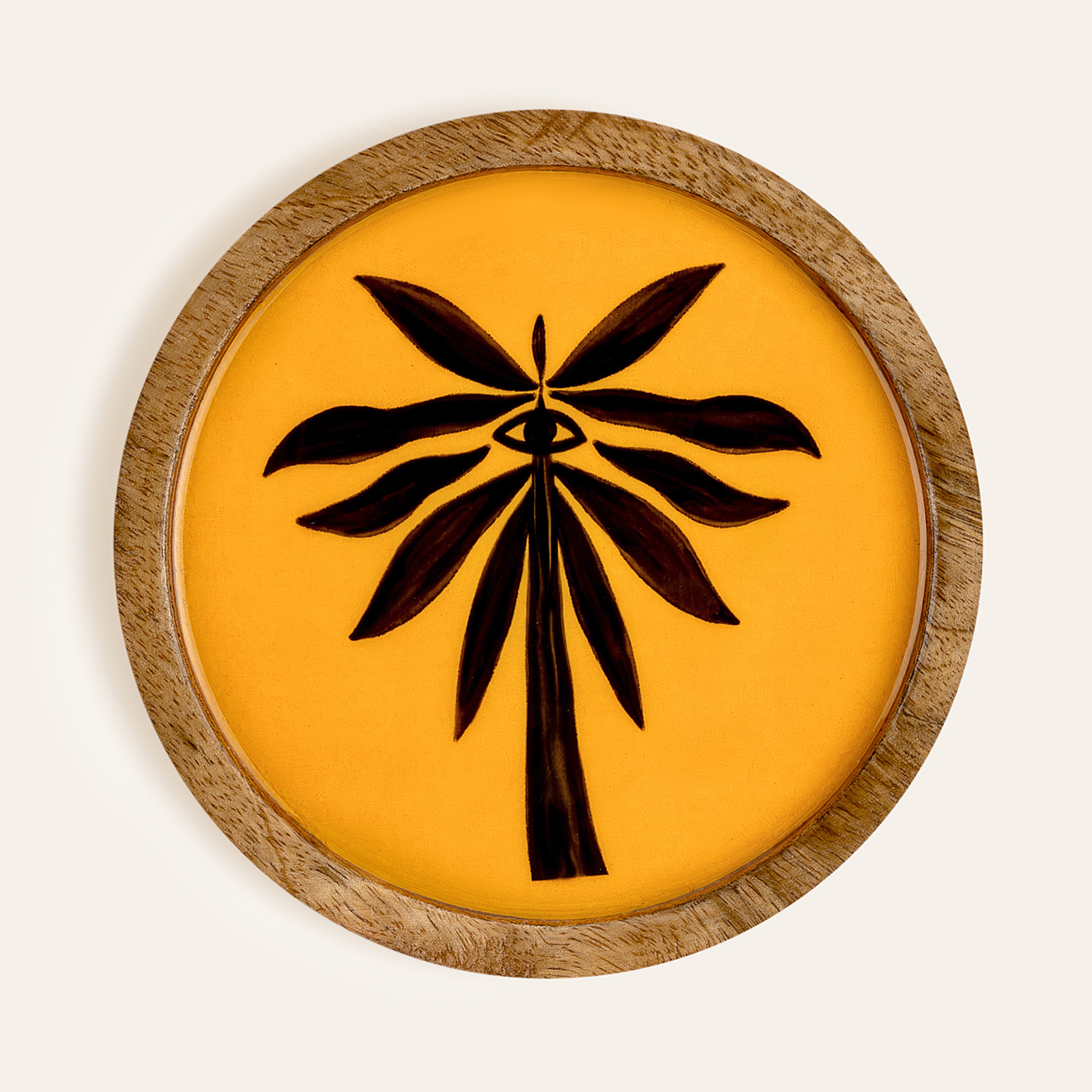 Lakrı Siyah Mango Ağacı Bardak Altlığı 12x12 Cm