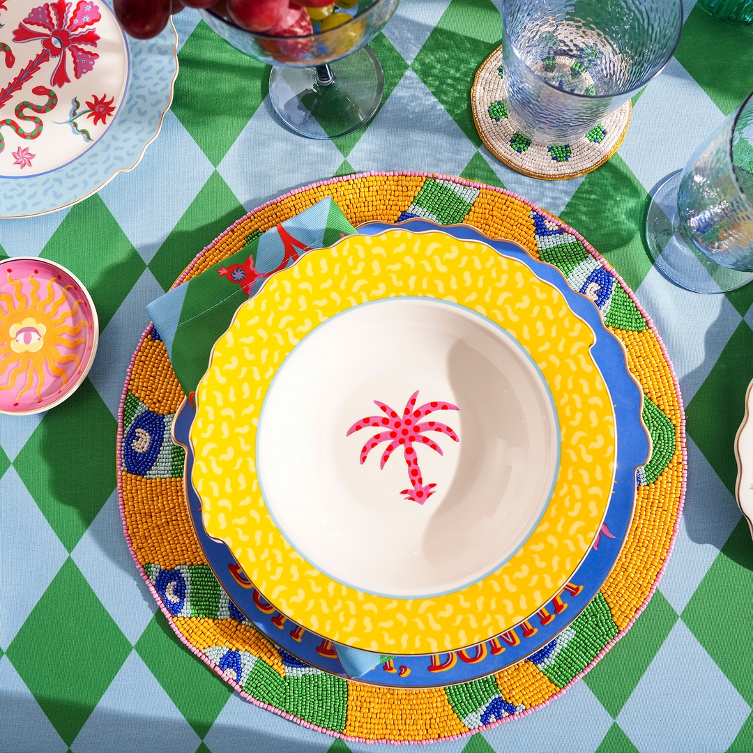 Luohu Porselen Çukur Tabak 23 Cm Sarı