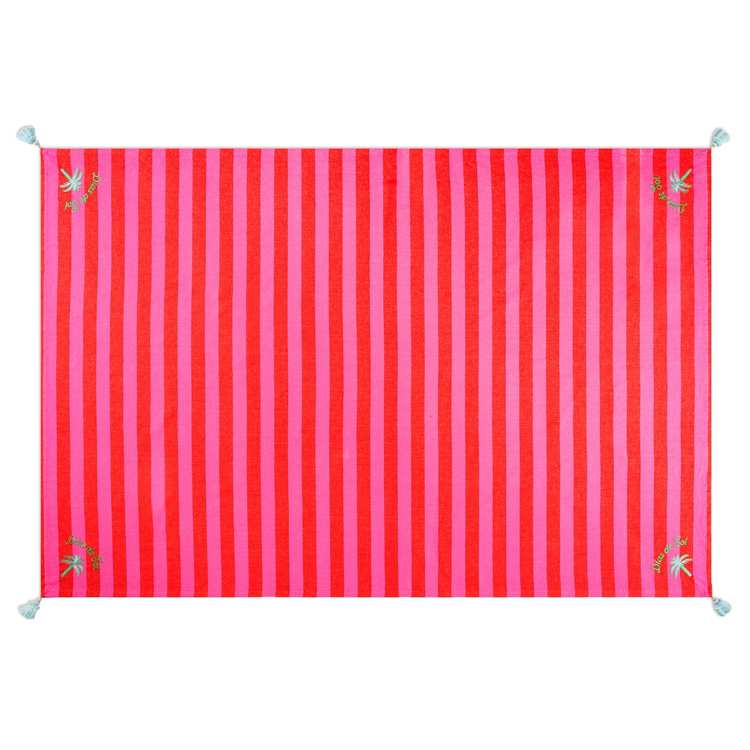 Nilüfer Pembe - Kırmızı Masa Örtüsü 160x240 Cm