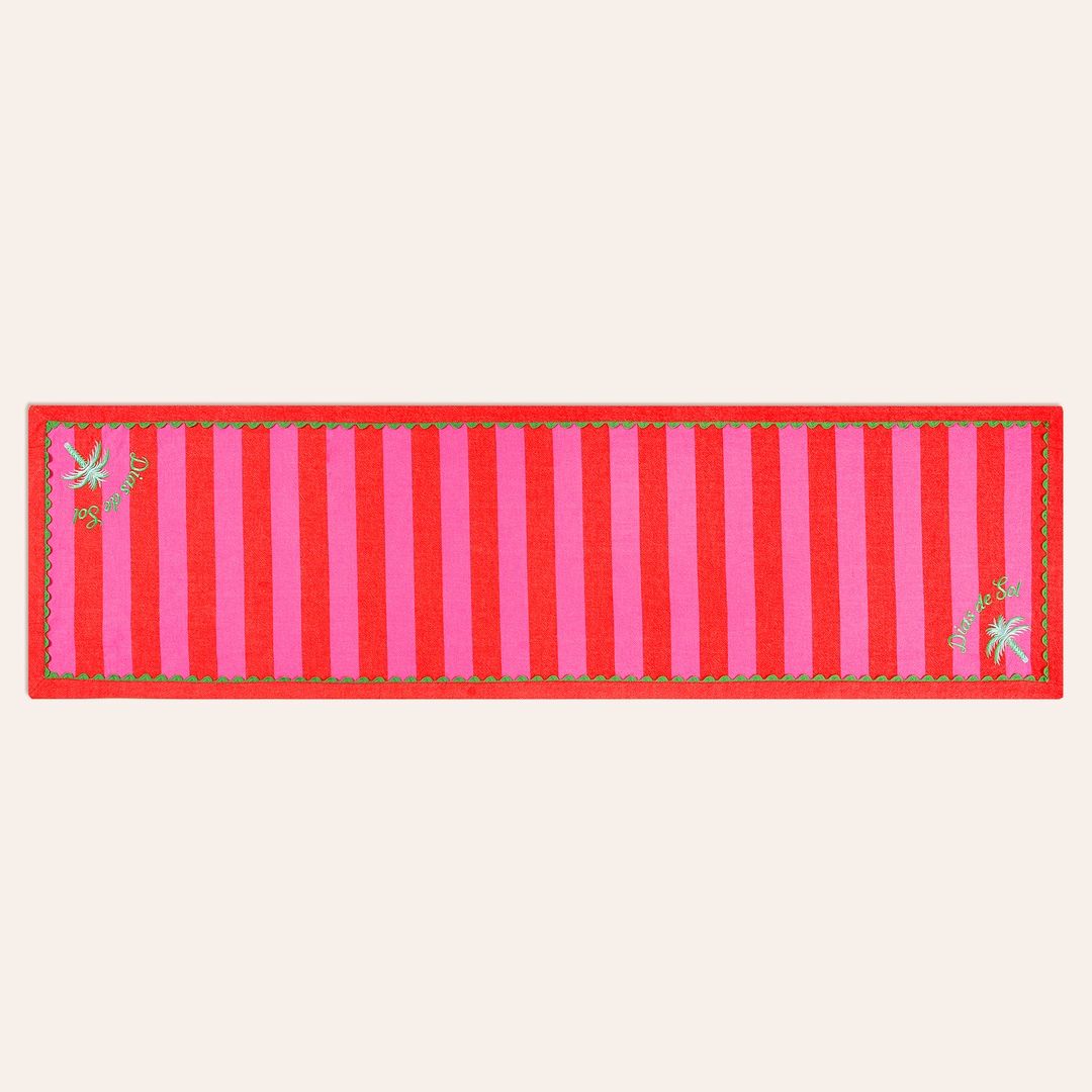 Nilüfer Pembe - Kırmızı Runner 50x180 Cm