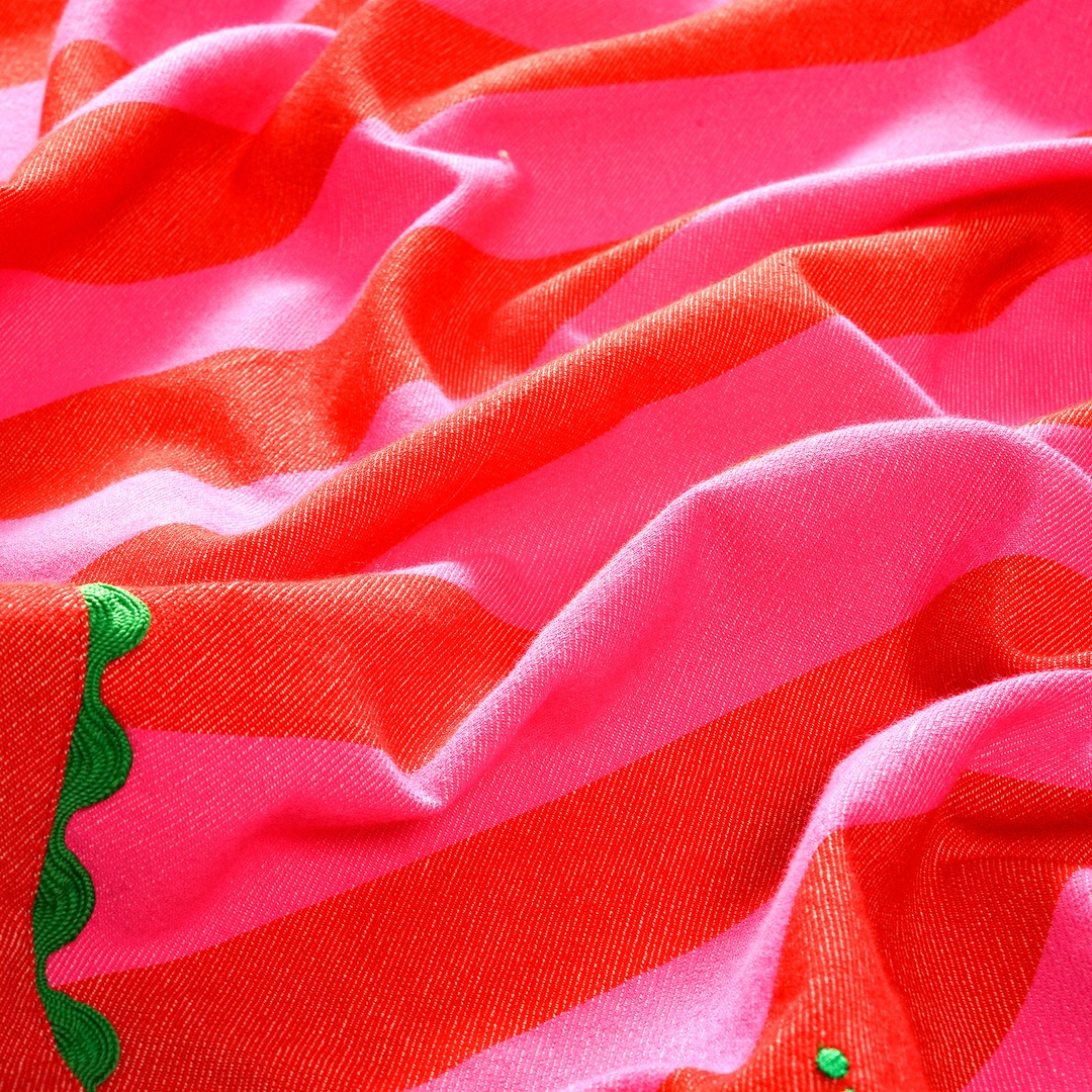 Nilüfer Pembe - Kırmızı Runner 50x180 Cm