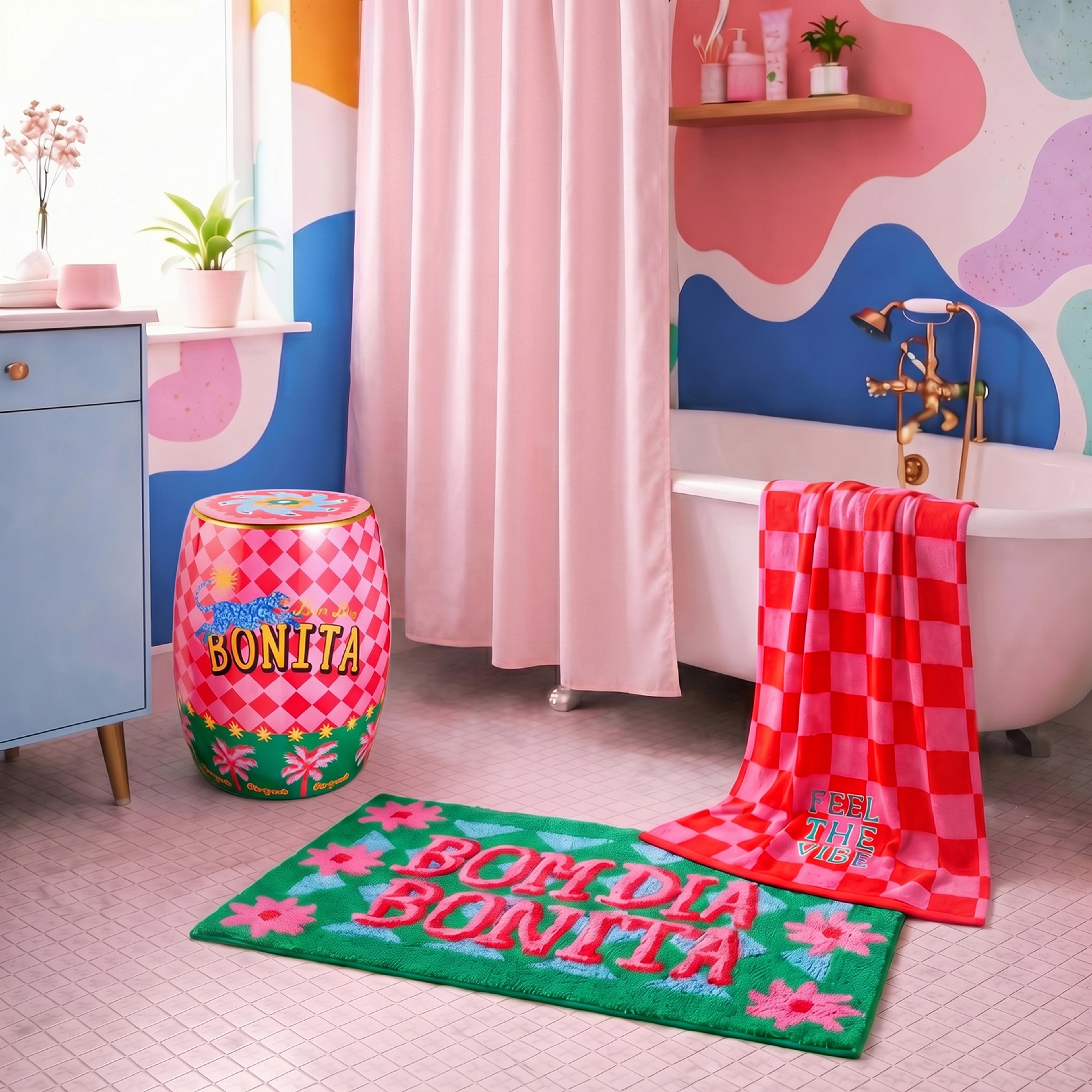 Punjab Pamuk Banyo Paspası 60x90 Cm Yeşil