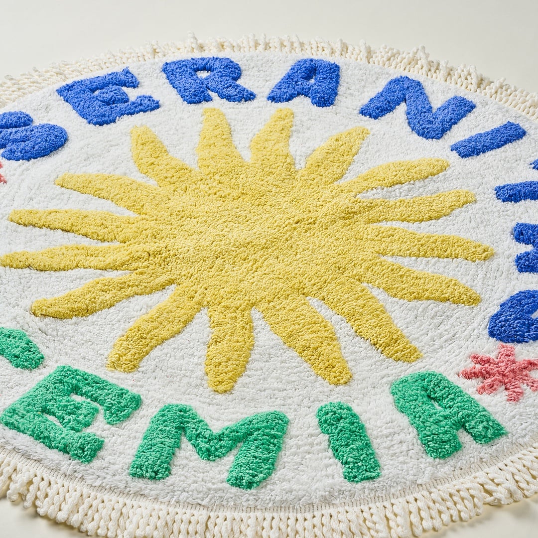 Punjab Pamuk Banyo Paspası 70 Cm Sarı - Krem