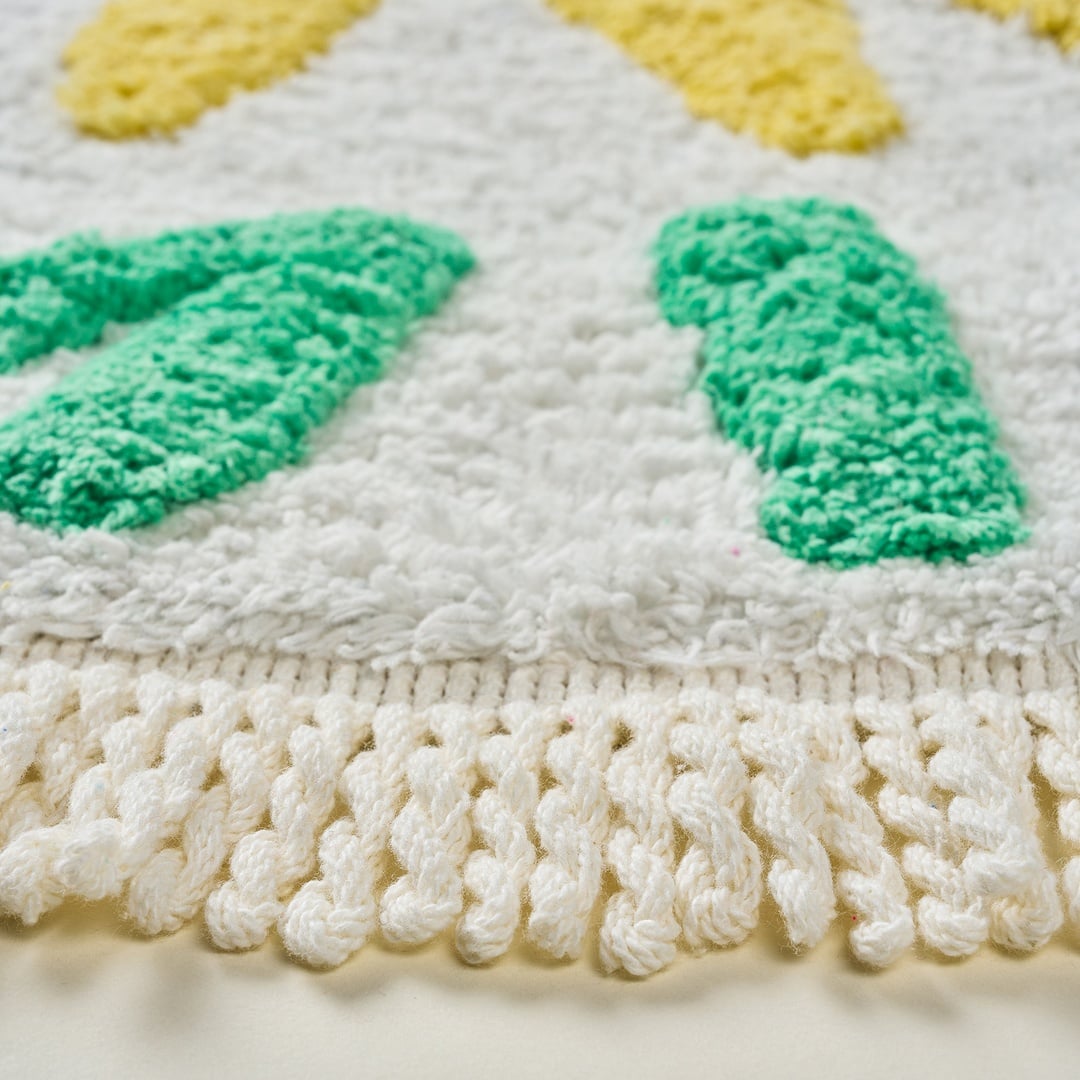 Punjab Pamuk Banyo Paspası 70 Cm Sarı - Krem