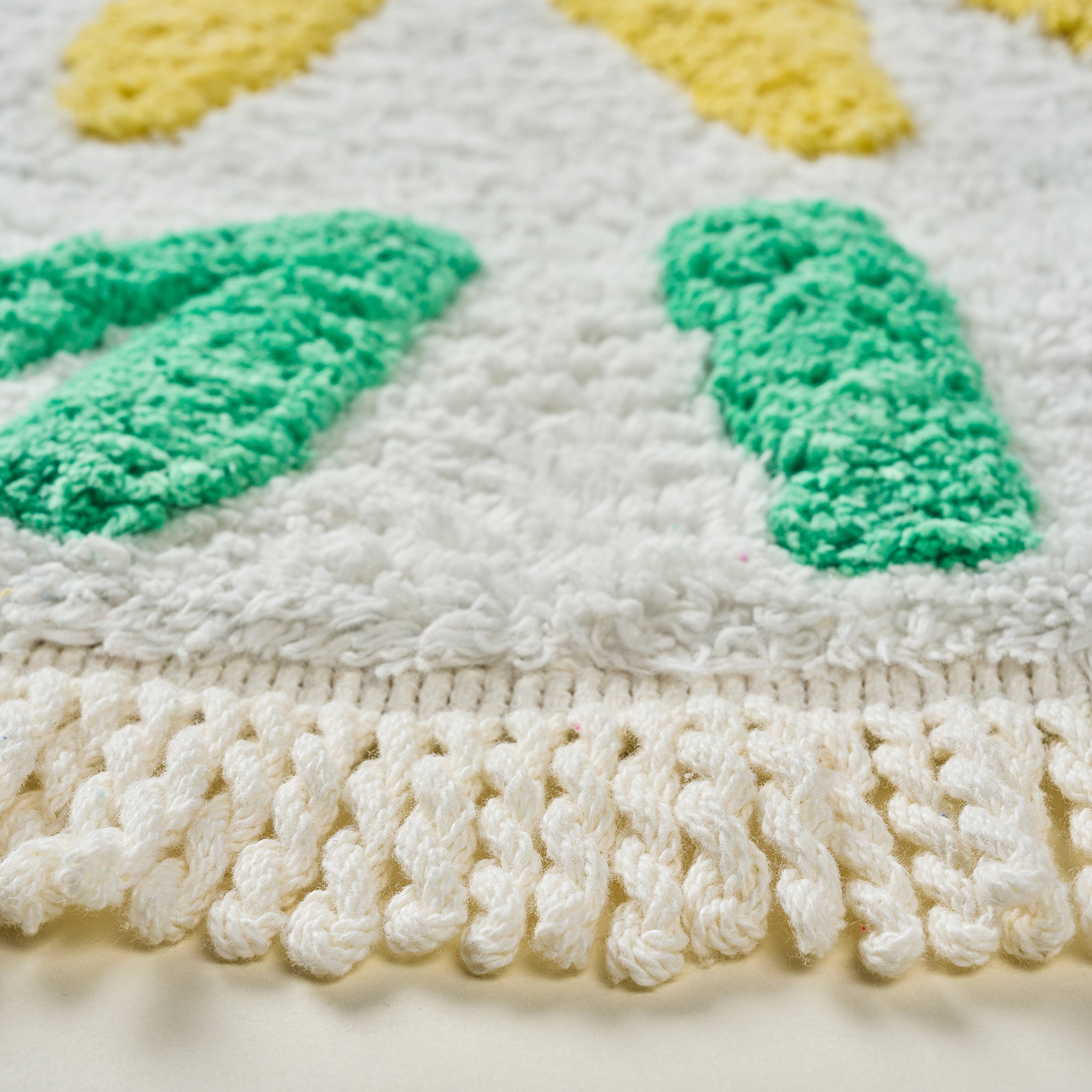 Punjab Pamuk Banyo Paspası 70 Cm Sarı - Krem