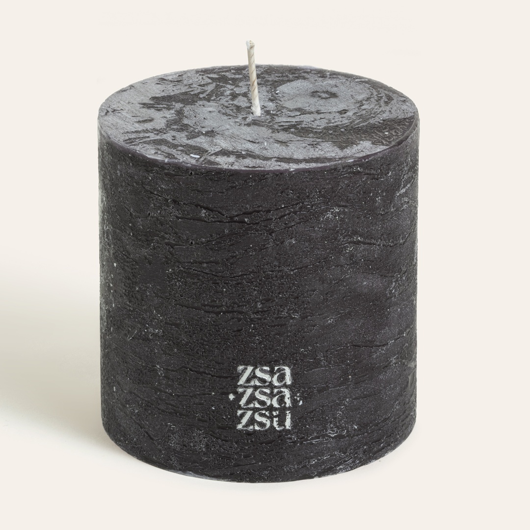 Deurne Parafın Mum 9x9x9 Cm Siyah