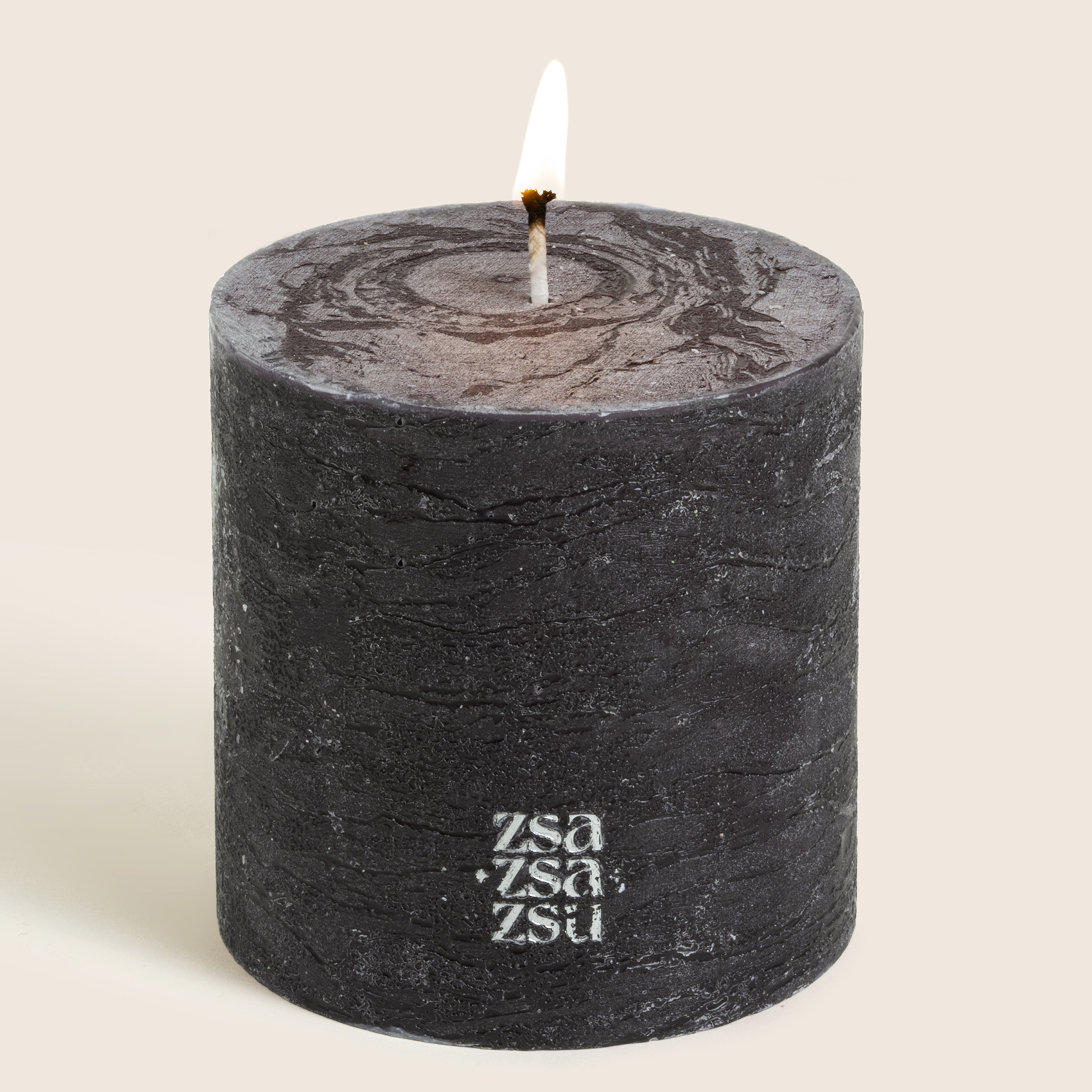 Deurne Parafın Mum 9x9x9 Cm Siyah