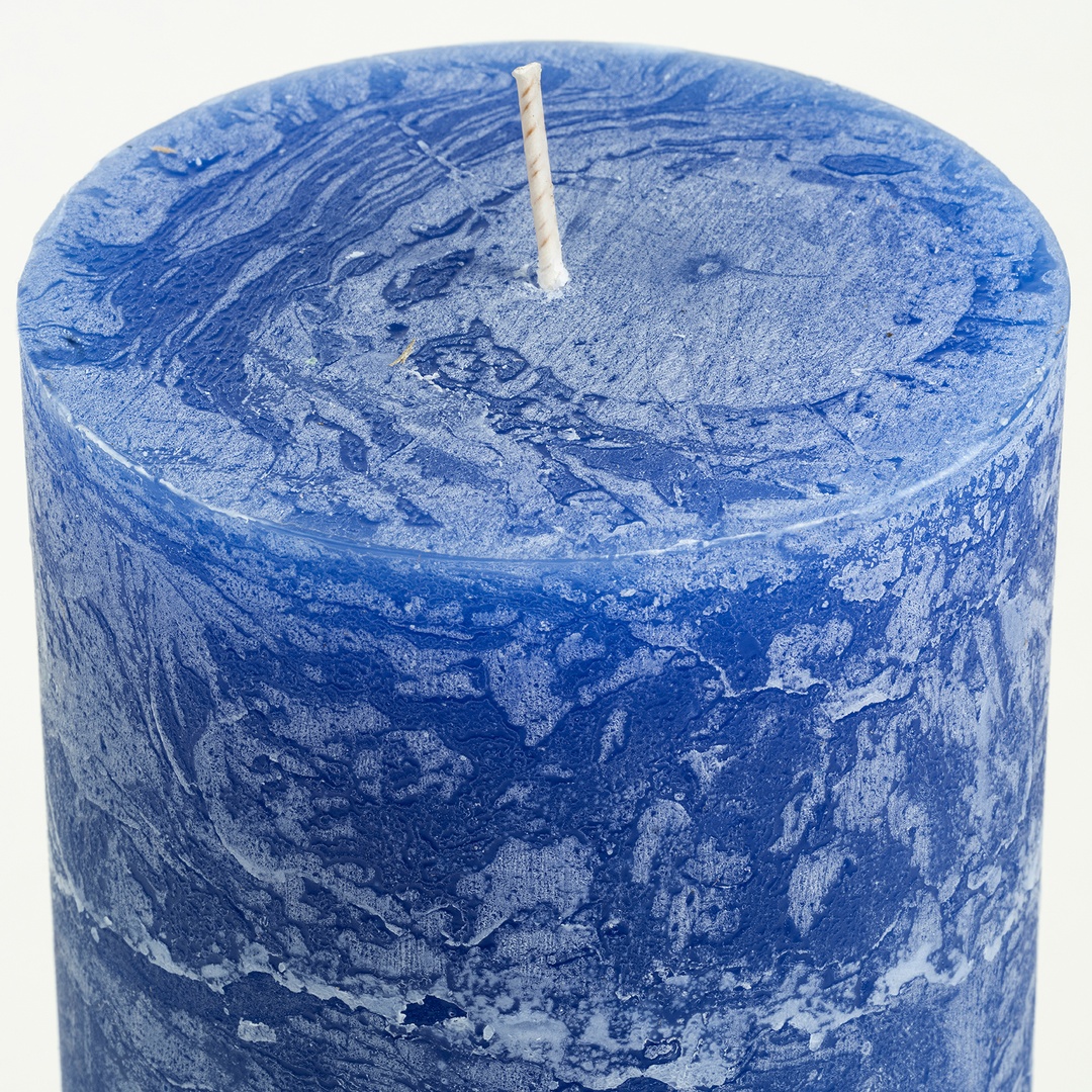 Deurne Parafın Mum 9x9x9 Cm Kobalt