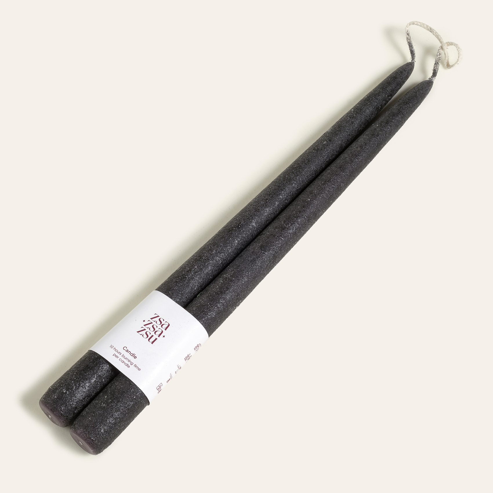 Deurne Parafın Mum 2.2x2.2x30 Cm Siyah