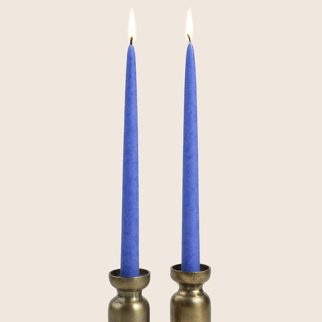 Deurne Parafın Mum 2.2x2.2x30 Cm Kobalt