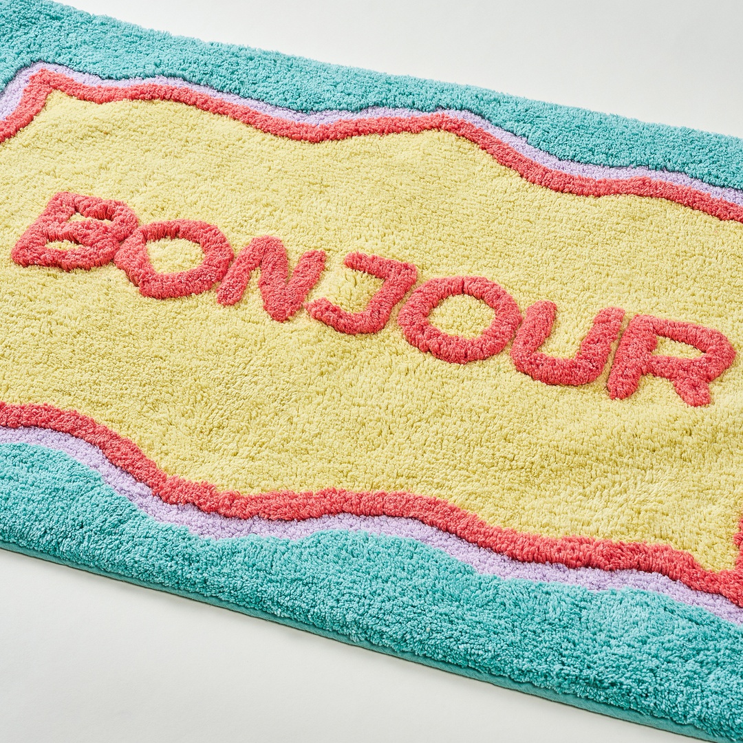 Punjab Pamuk Banyo Paspası 60x90 Cm Sarı - Yeşil