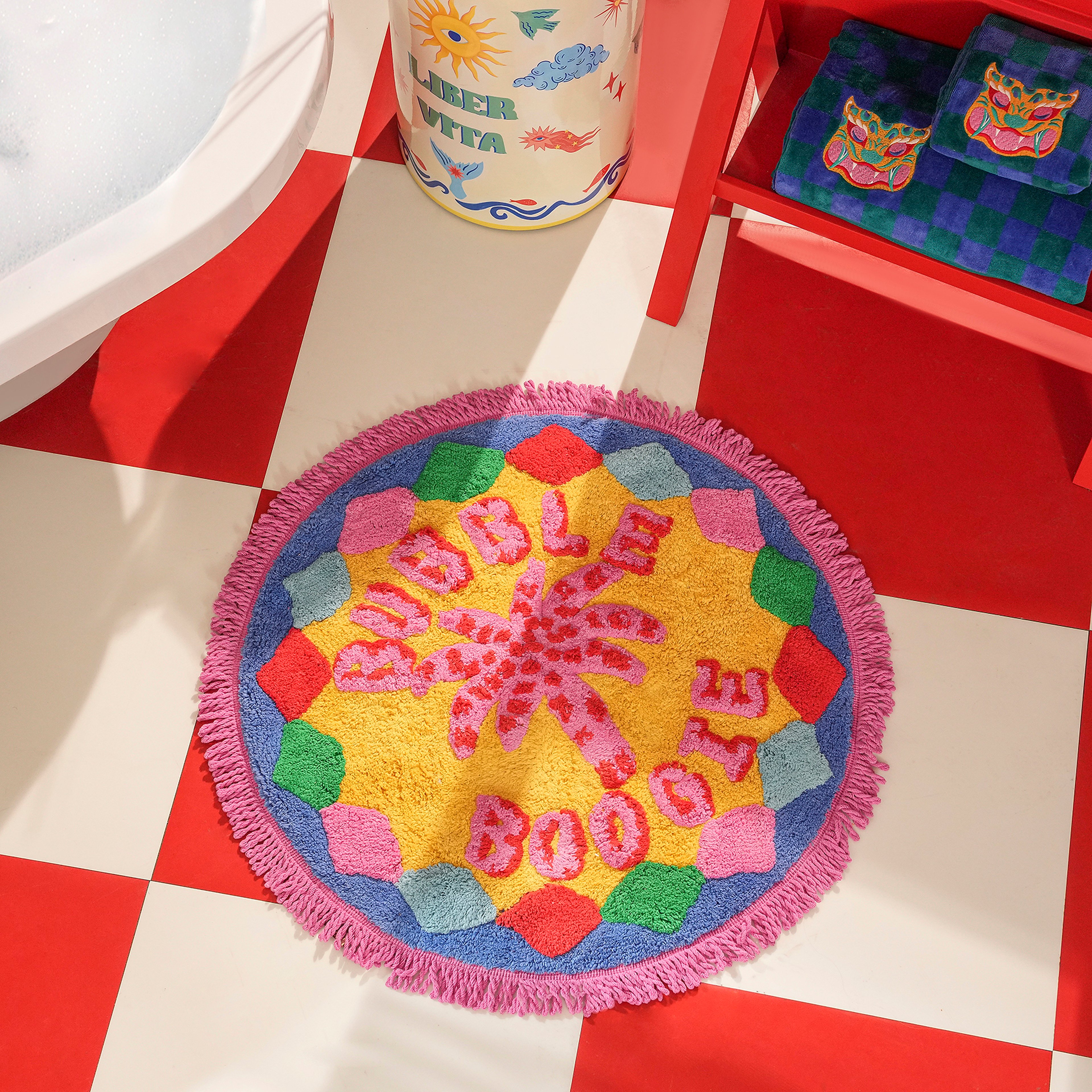 Punjab Renkli Banyo Paspası 70 Cm