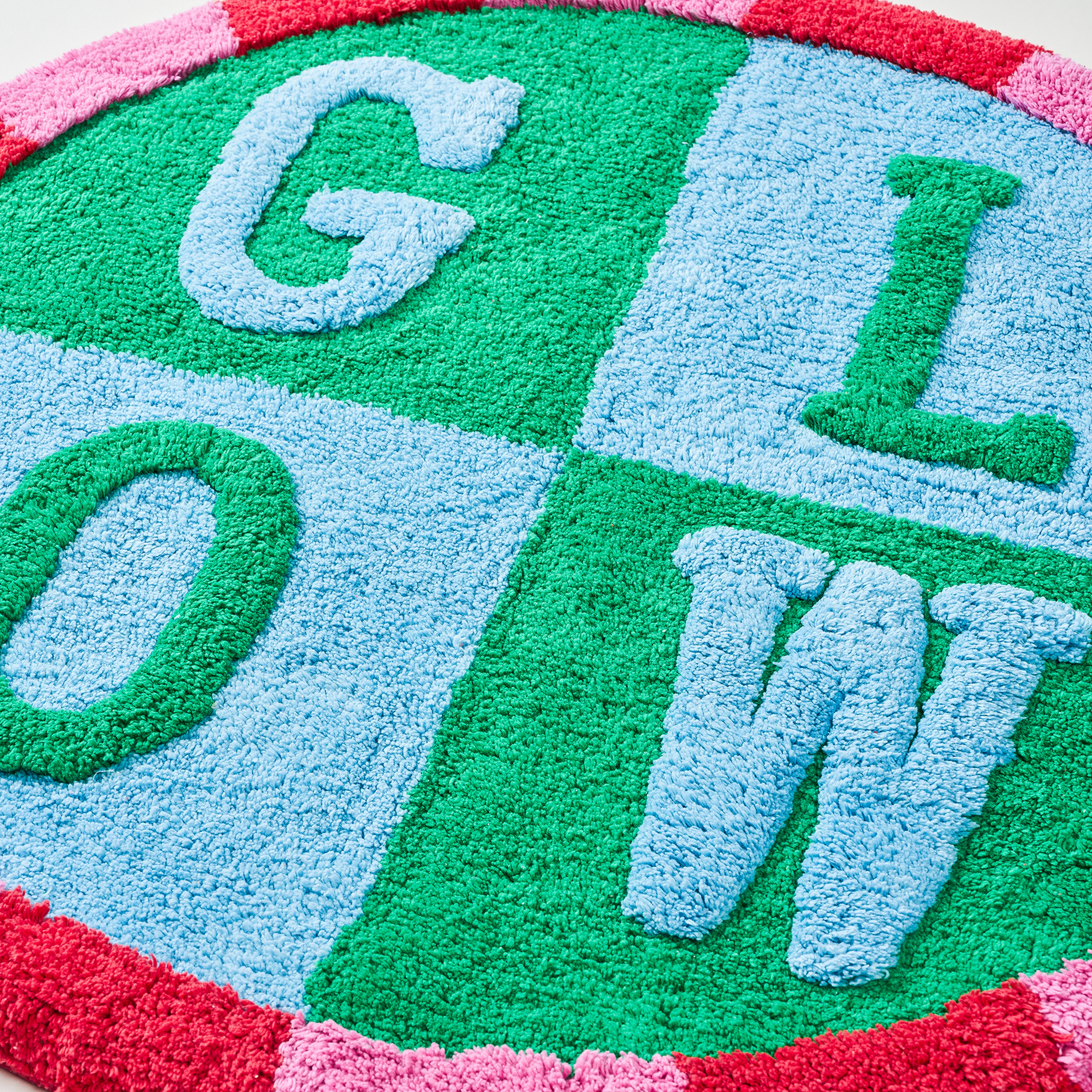 Punjab Yeşil - Mavi Banyo Paspası 70 Cm