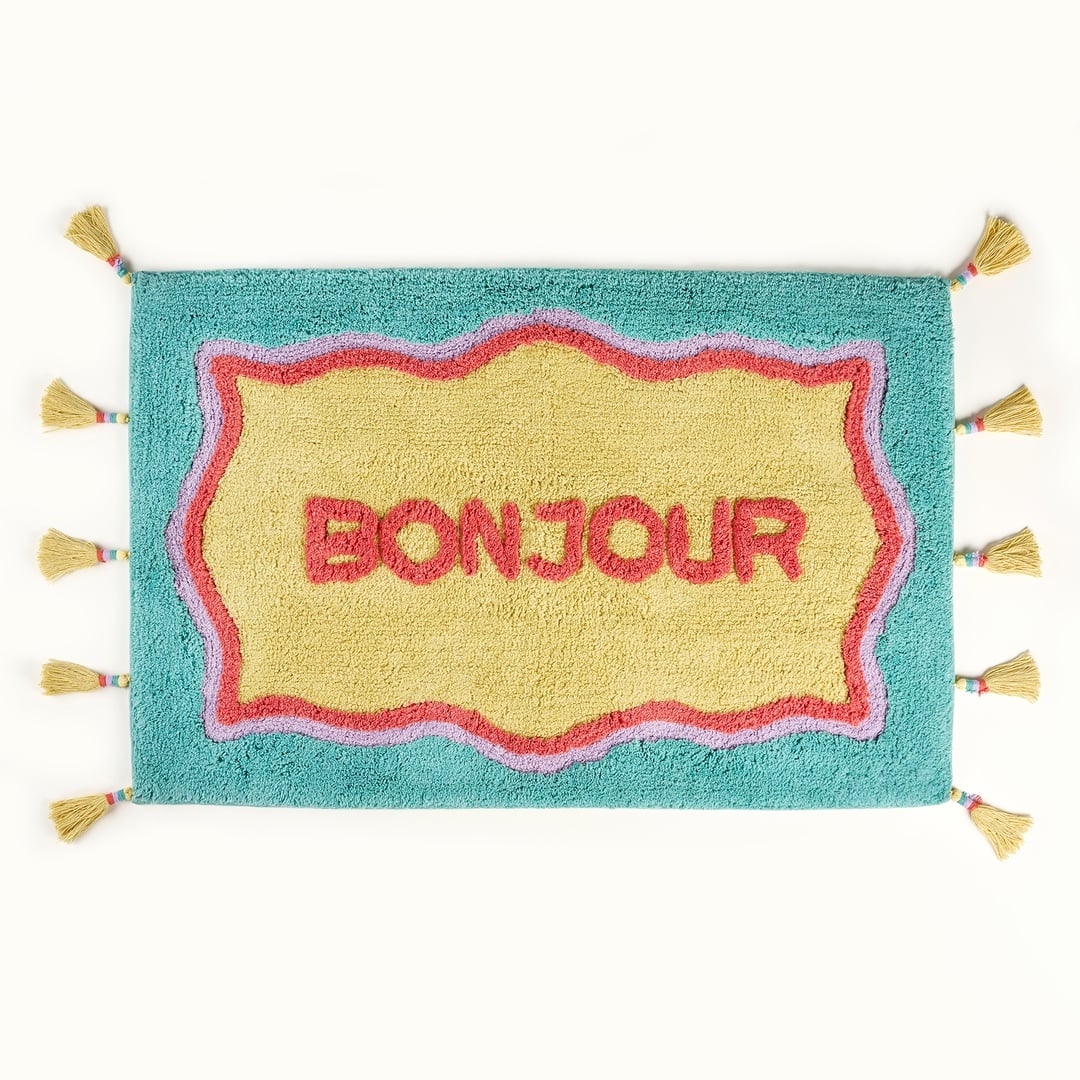 Punjab Pamuk Banyo Paspası 60x90 Cm Sarı - Yeşil