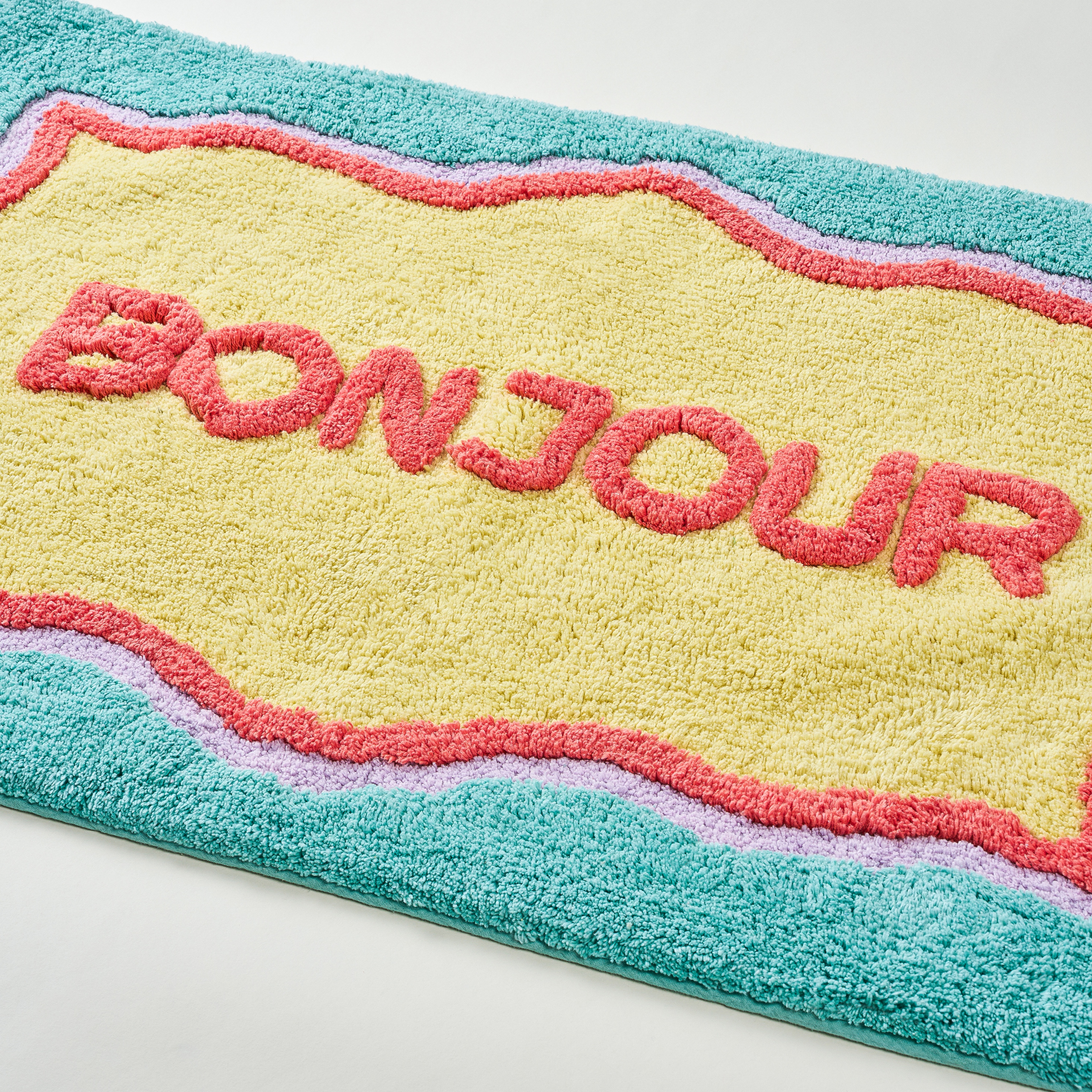 Punjab Pamuk Banyo Paspası 60x90 Cm Sarı - Yeşil