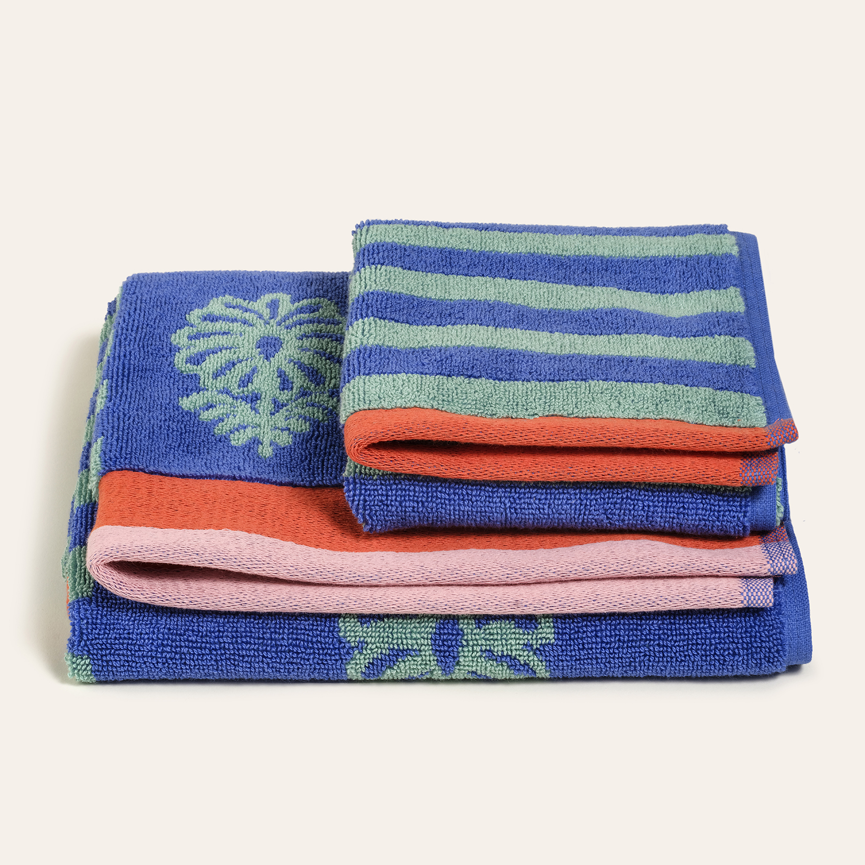 Ornaz İplik Boyalı Pamuk Yüz Havlusu 50x90 Cm Mavi