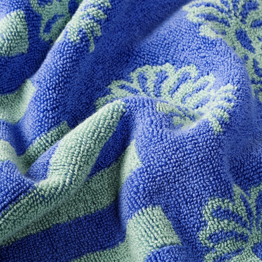 Ornaz İplik Boyalı Pamuk Yüz Havlusu 50x90 Cm Mavi