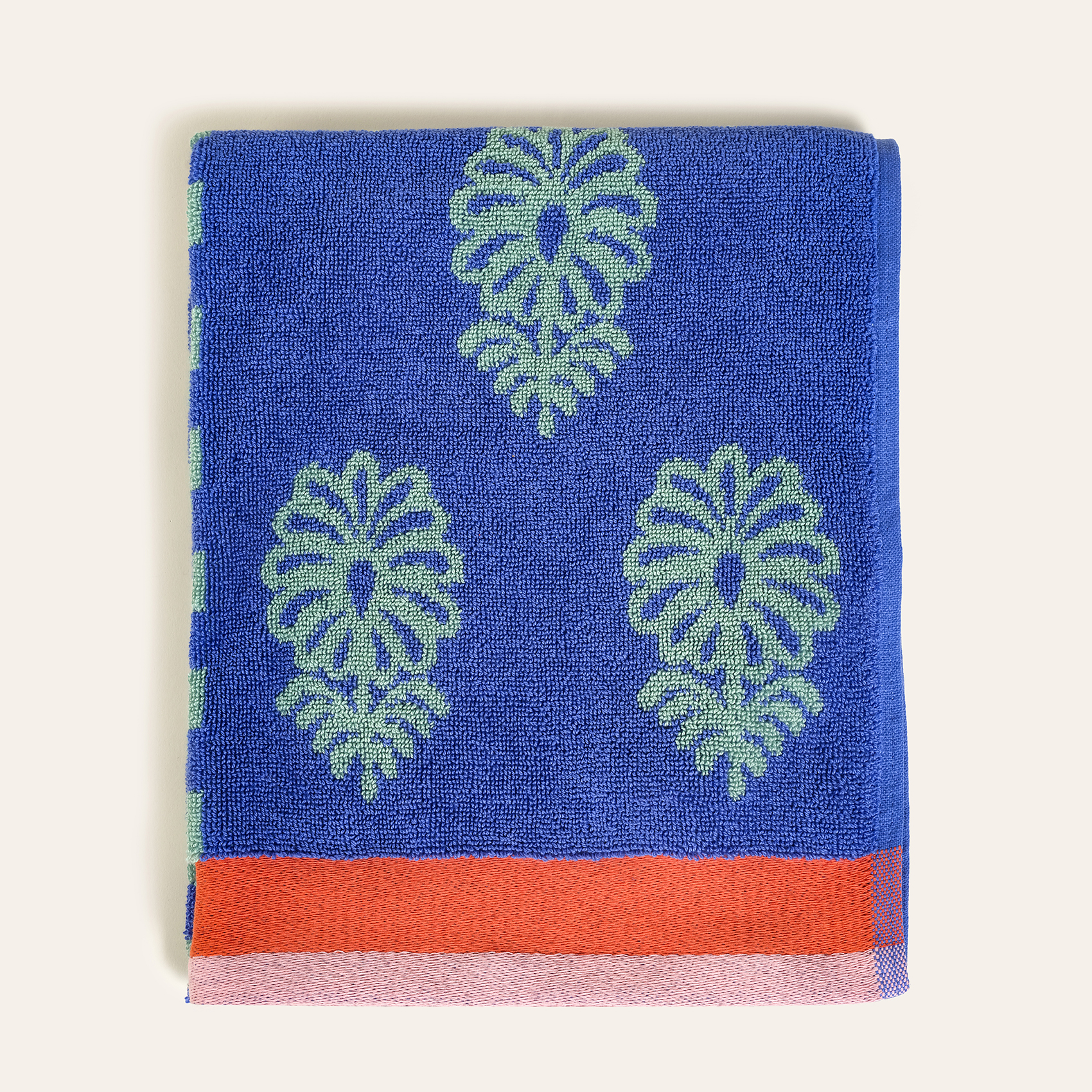 Ornaz İplik Boyalı Pamuk Yüz Havlusu 50x90 Cm Mavi